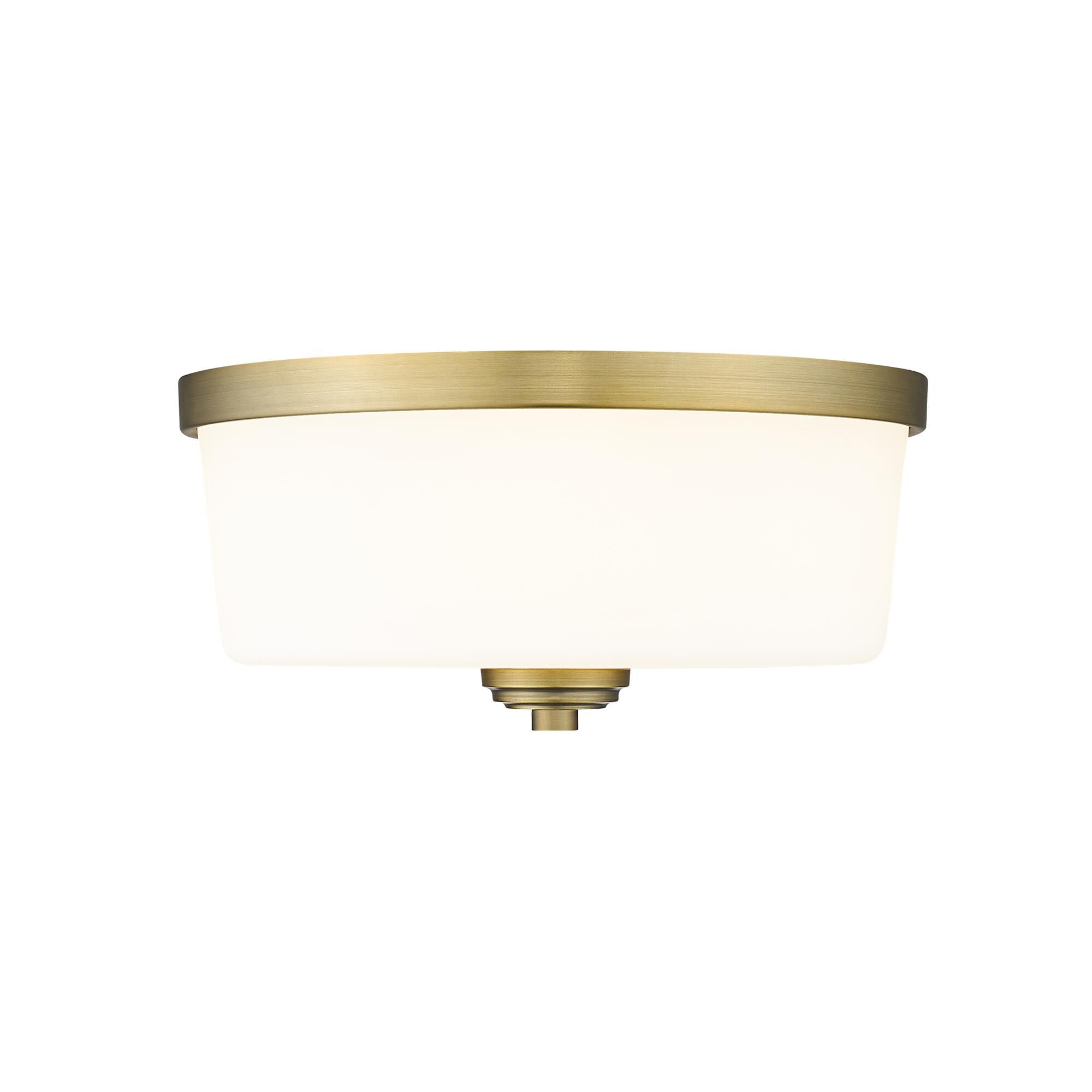 Shown in Heritage Brass finish and Glass shade