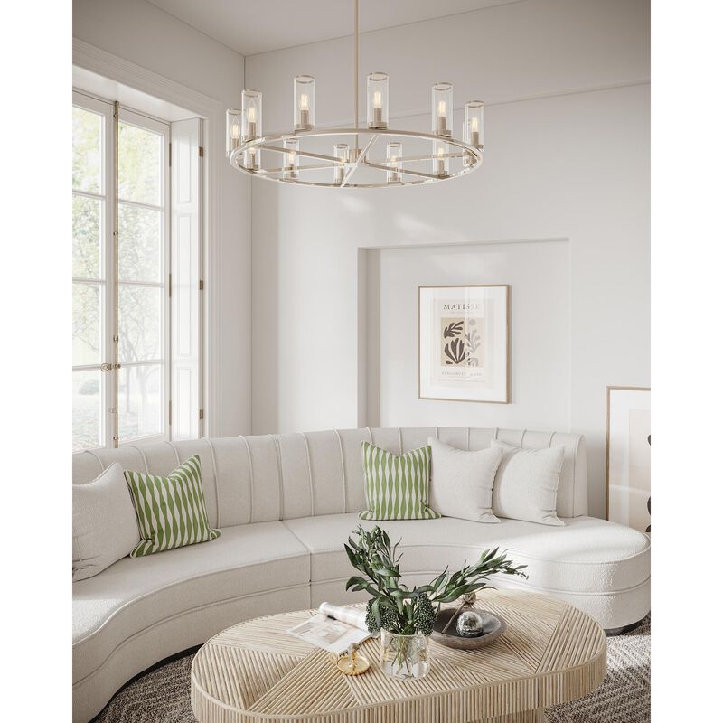 Revolve 33 Inch 12 Light Chandelier by Alora Lighting