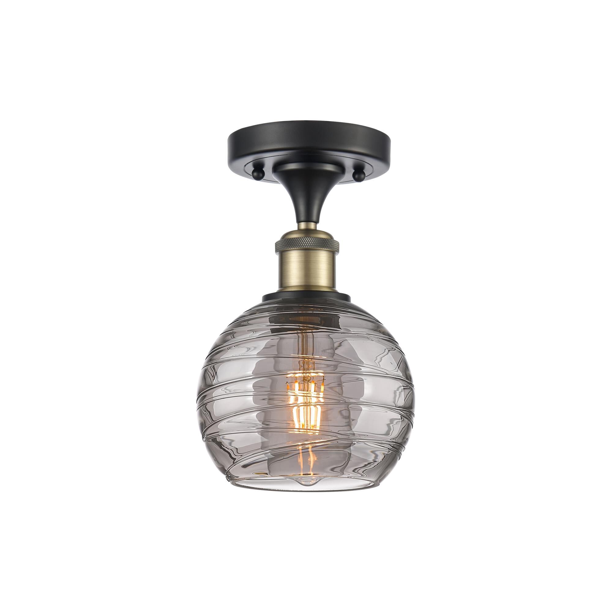 Bruno Marashlian Athens Deco Swirl 6 Inch Semi Flush Mount by Innovations Lighting