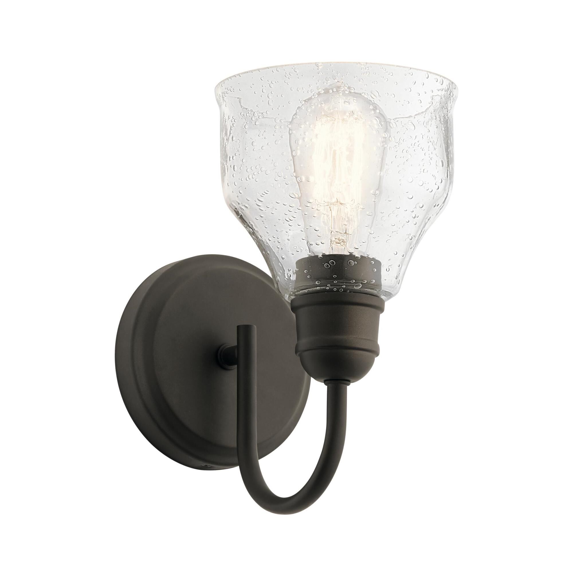 Shown in Olde Bronze finish and Clear Seeded glass