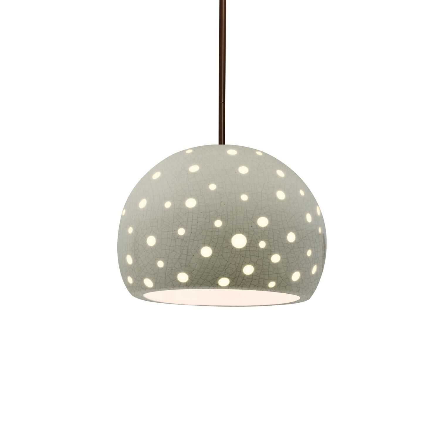 Shown in Dark Bronze finish and Celadon Green Crackle shade