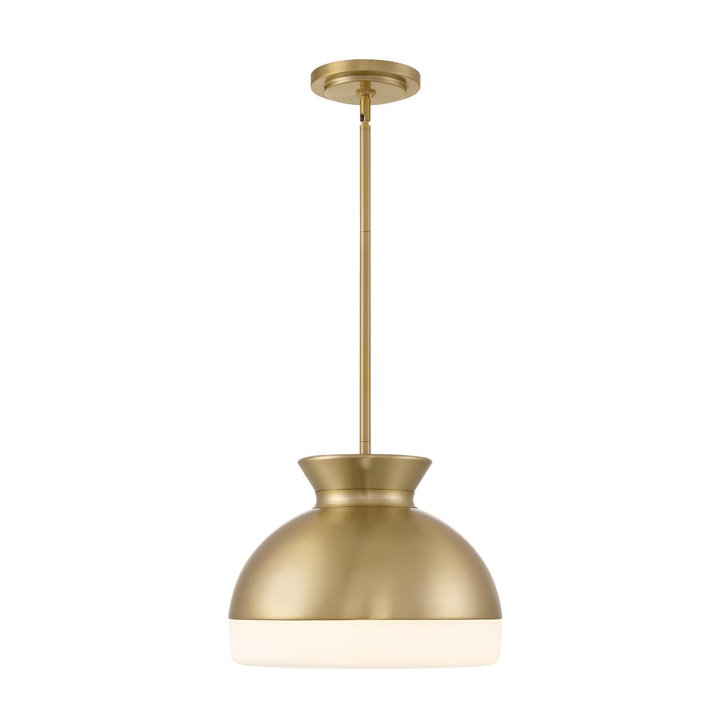 Shown in Vibrant Gold finish and Glass shade