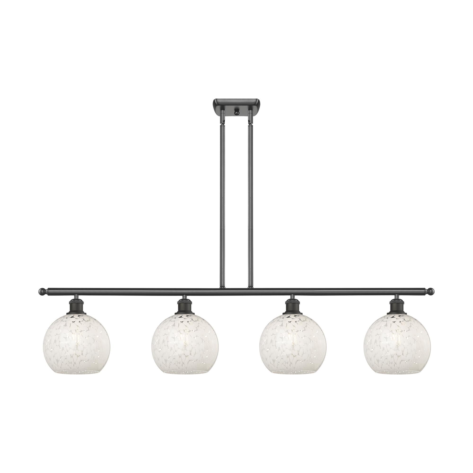 Bruno Marashlian White Mouchette 48 Inch Linear Suspension Light by Innovations Lighting