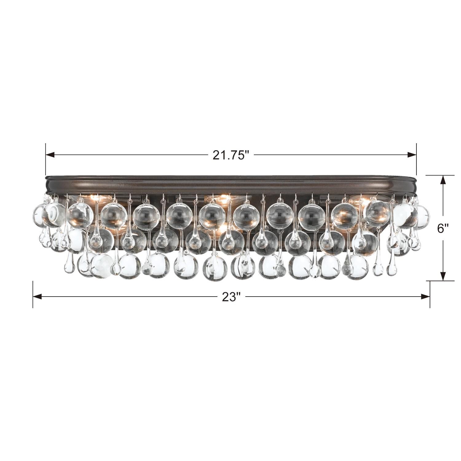 Calypso 23 Inch 6 Light Bath Vanity Light by Crystorama