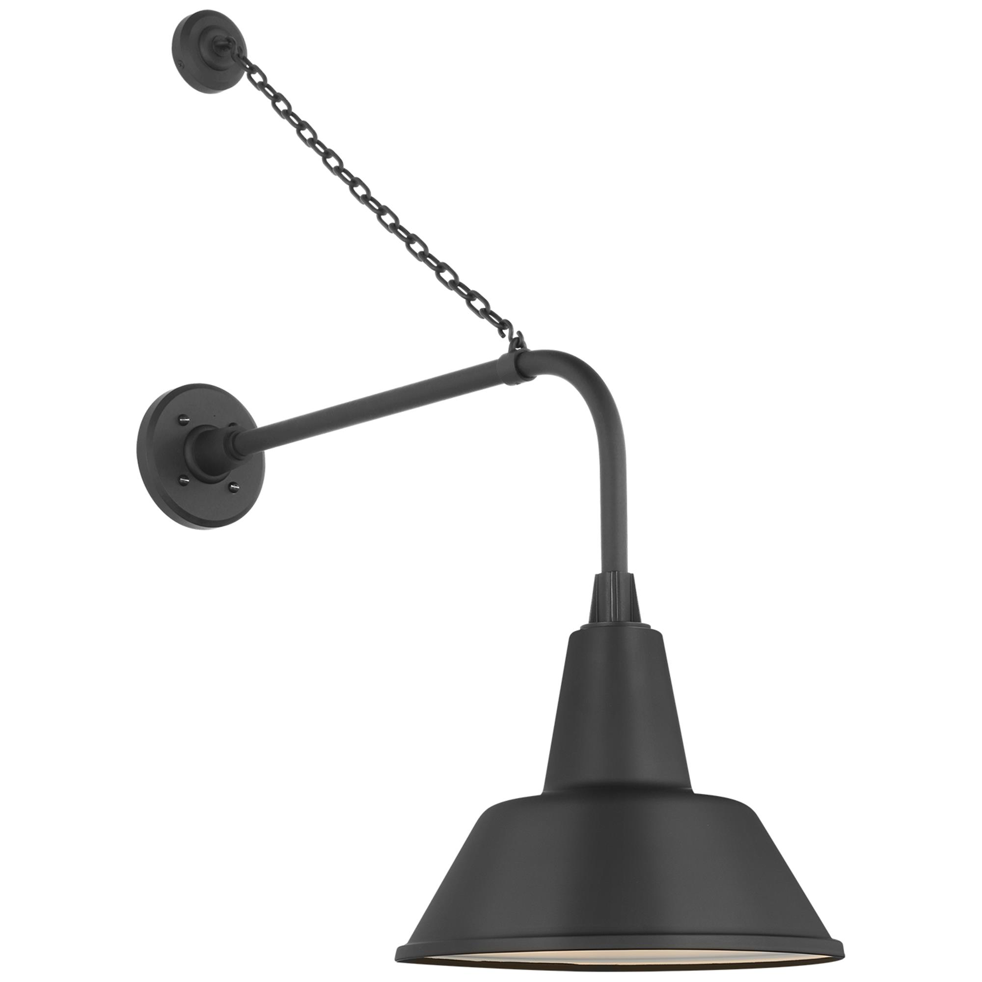 Shown in Matte Black finish and Black shade