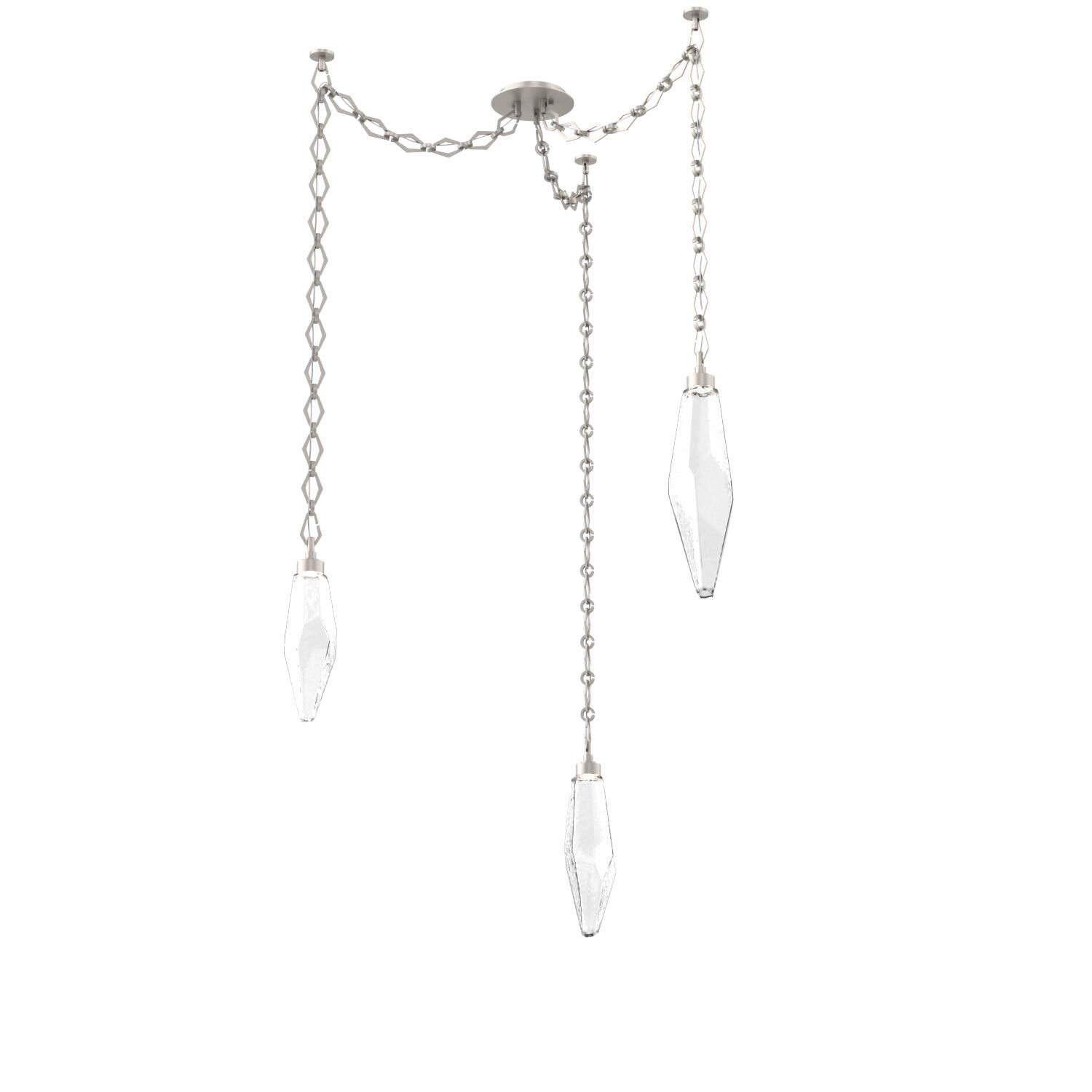 Shown in Beige Silver finish and Clear glass