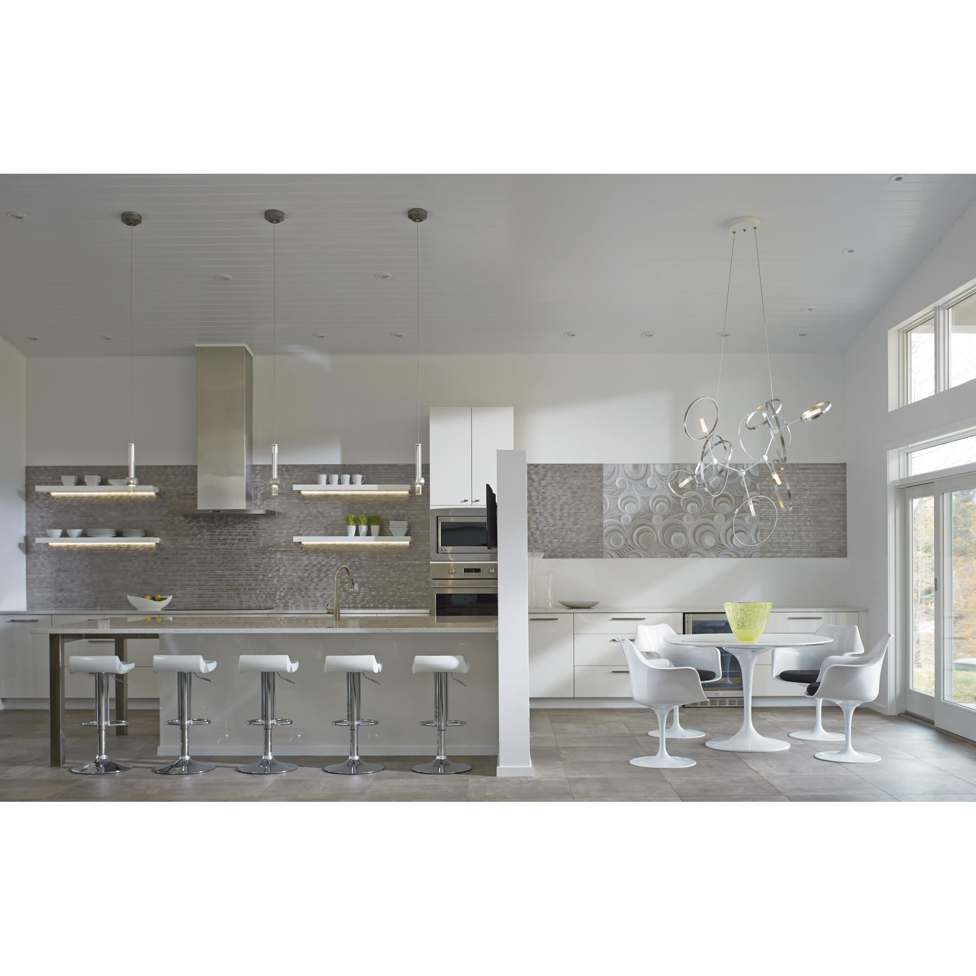 Celesse 59 Inch 6 Light Linear Suspension Light by Hubbardton Forge