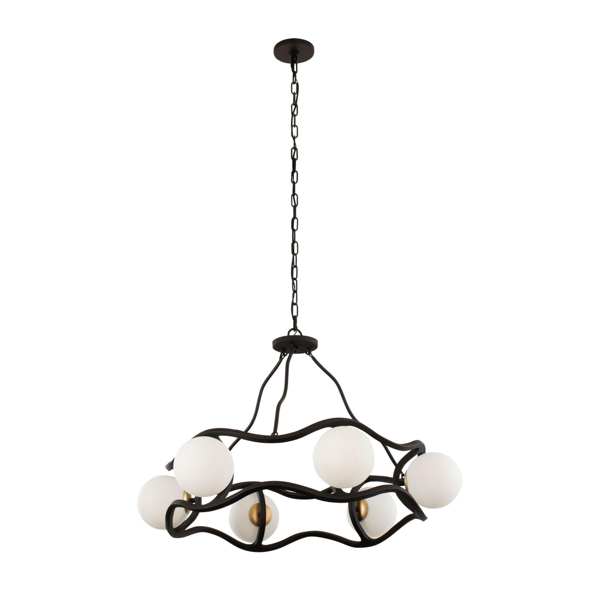 Black Betty 36 Inch 6 Light Chandelier by Varaluz
