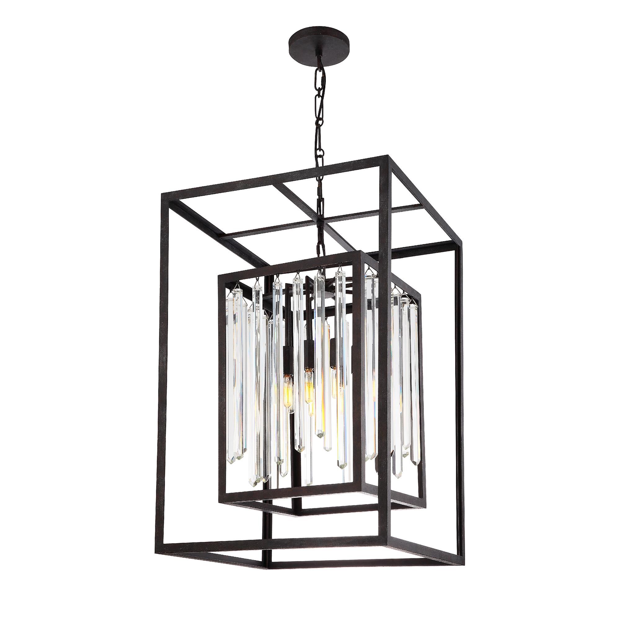 Shown in Forged Bronze finish and Hand Cut Crystal crystal