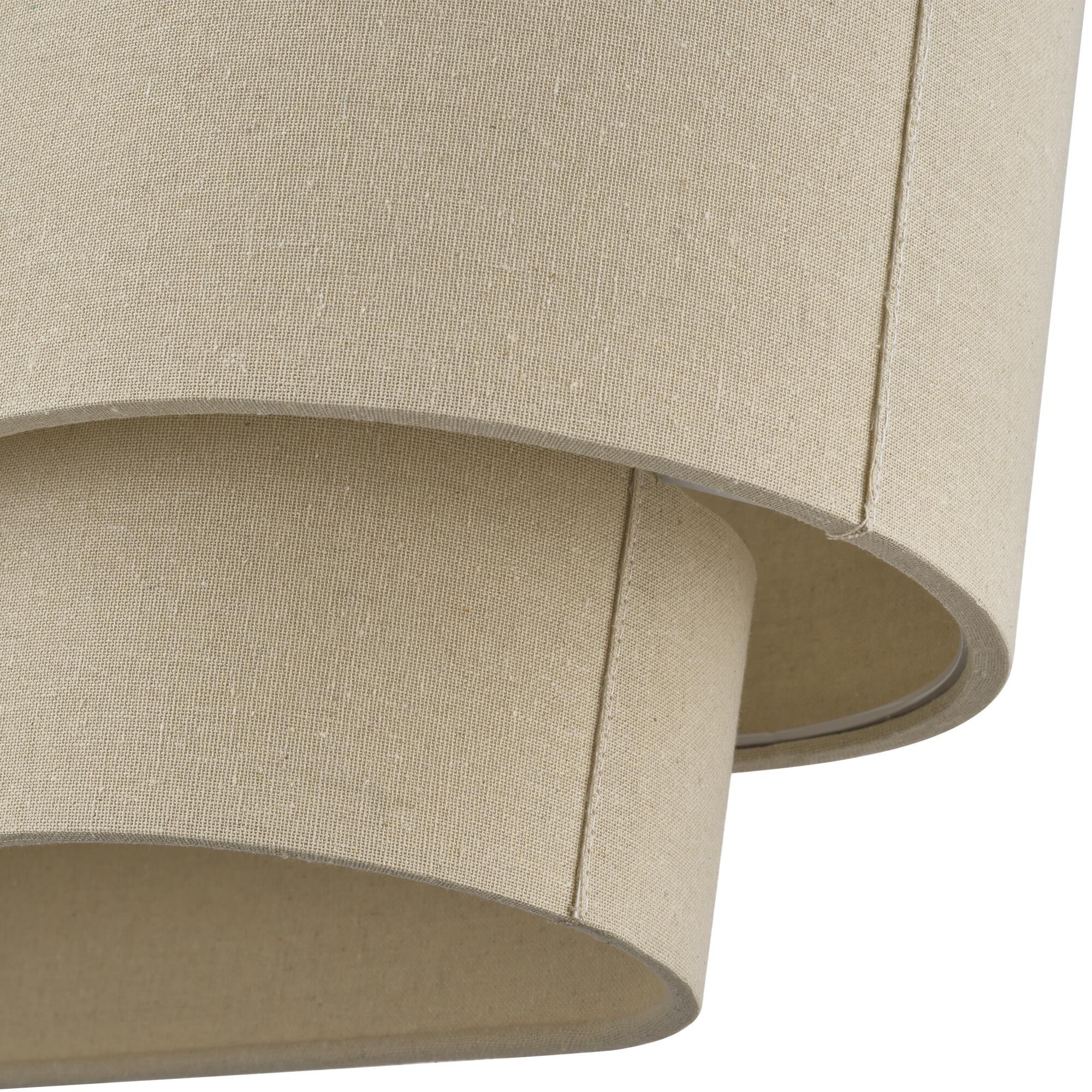 Shown in Antique Gold Leaf finish and Hand Crafted Parchment Color Hardback Fabric shade