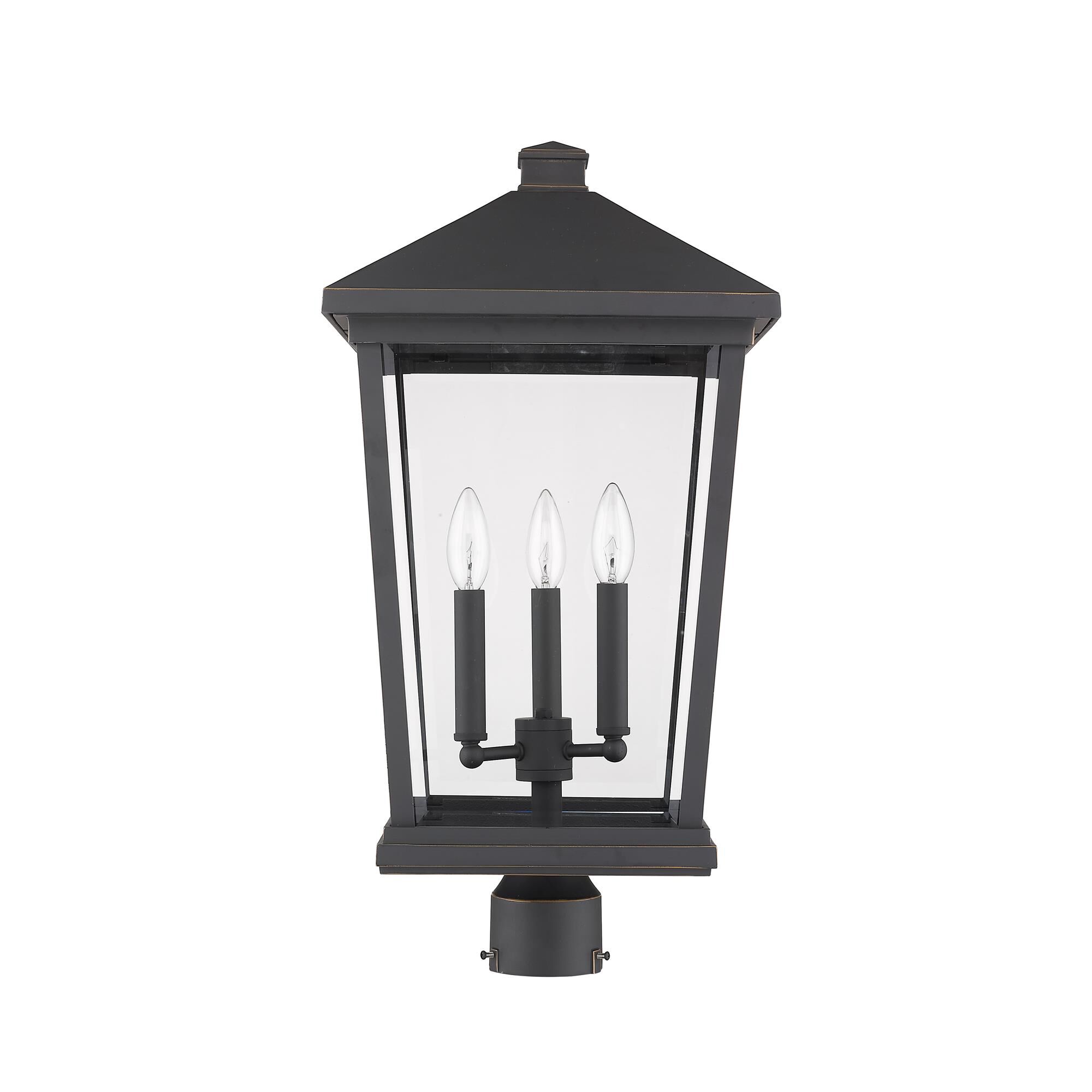 Shown in Oil Rubbed Bronze finish and Glass shade