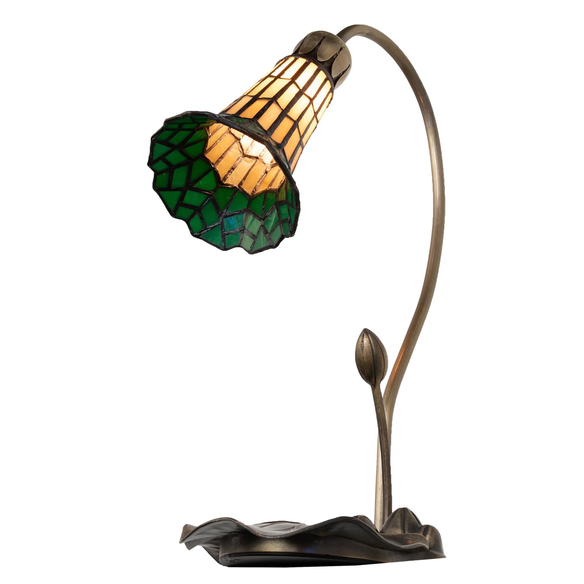 Stained Glass Pond Lily 16 Inch Accent Lamp by Meyda Lighting