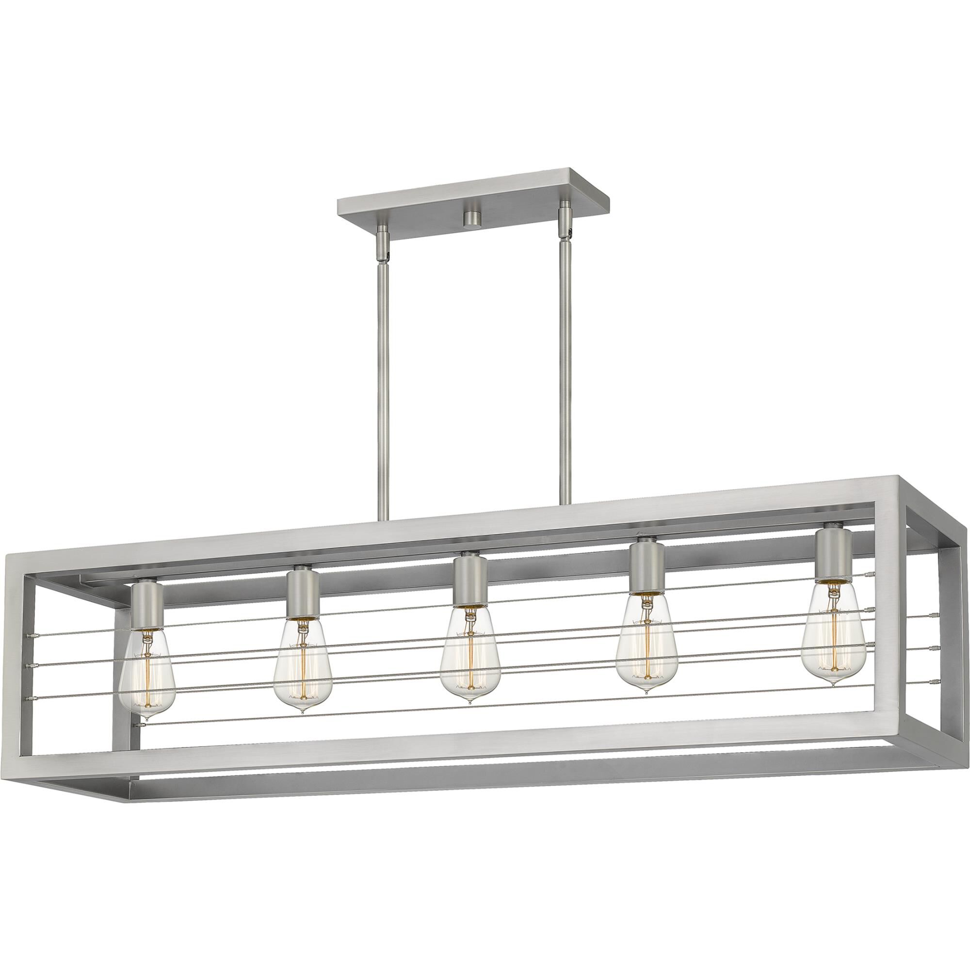 40 Inch 5 Light Linear Suspension Light by Quoizel