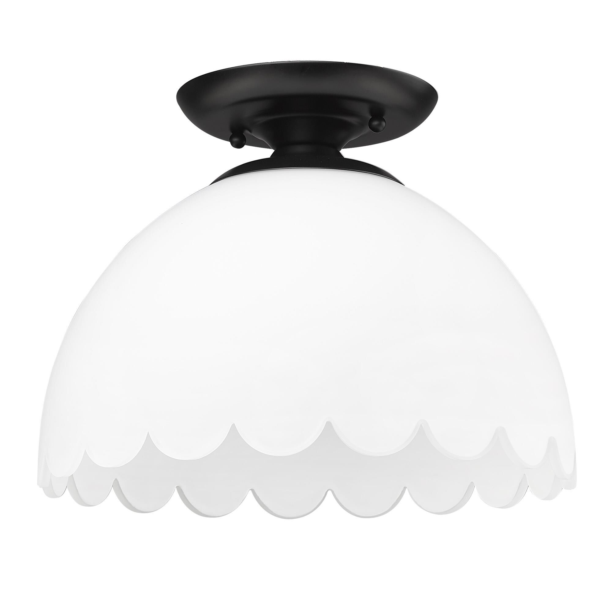 Dorinda 9 Inch Semi Flush Mount by Golden Lighting