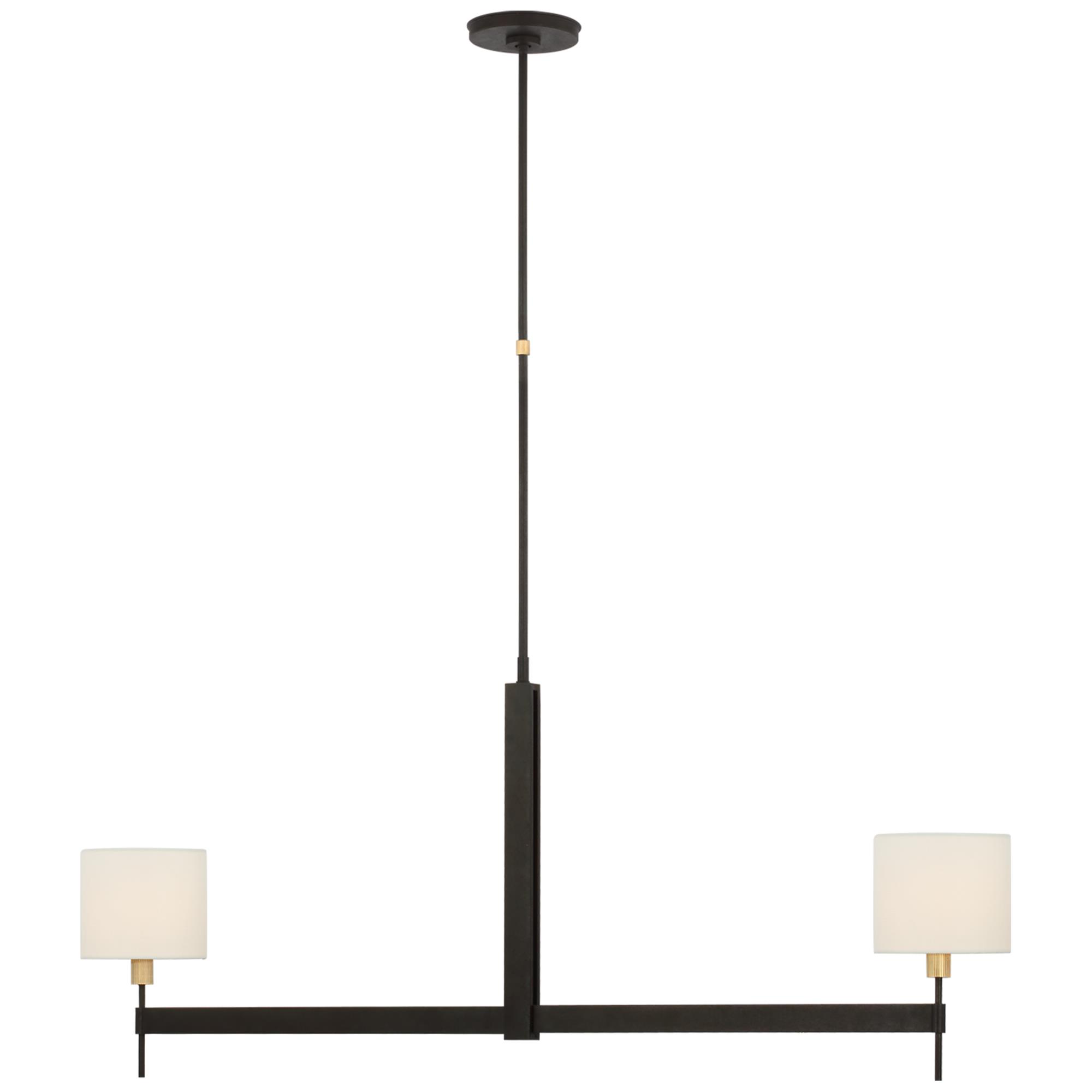 Shown in Warm Iron and Antique Brass finish
