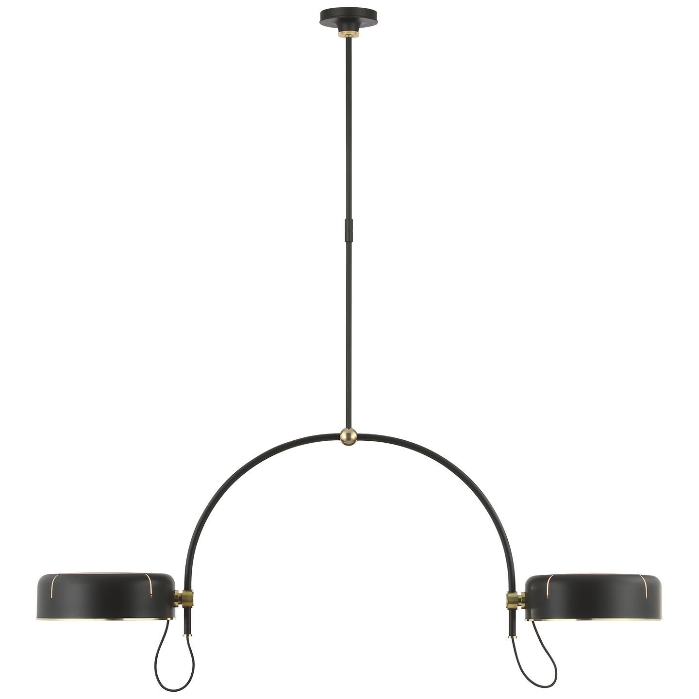 Shown in Modern Iron and Hand-Rubbed Antique Brass finish