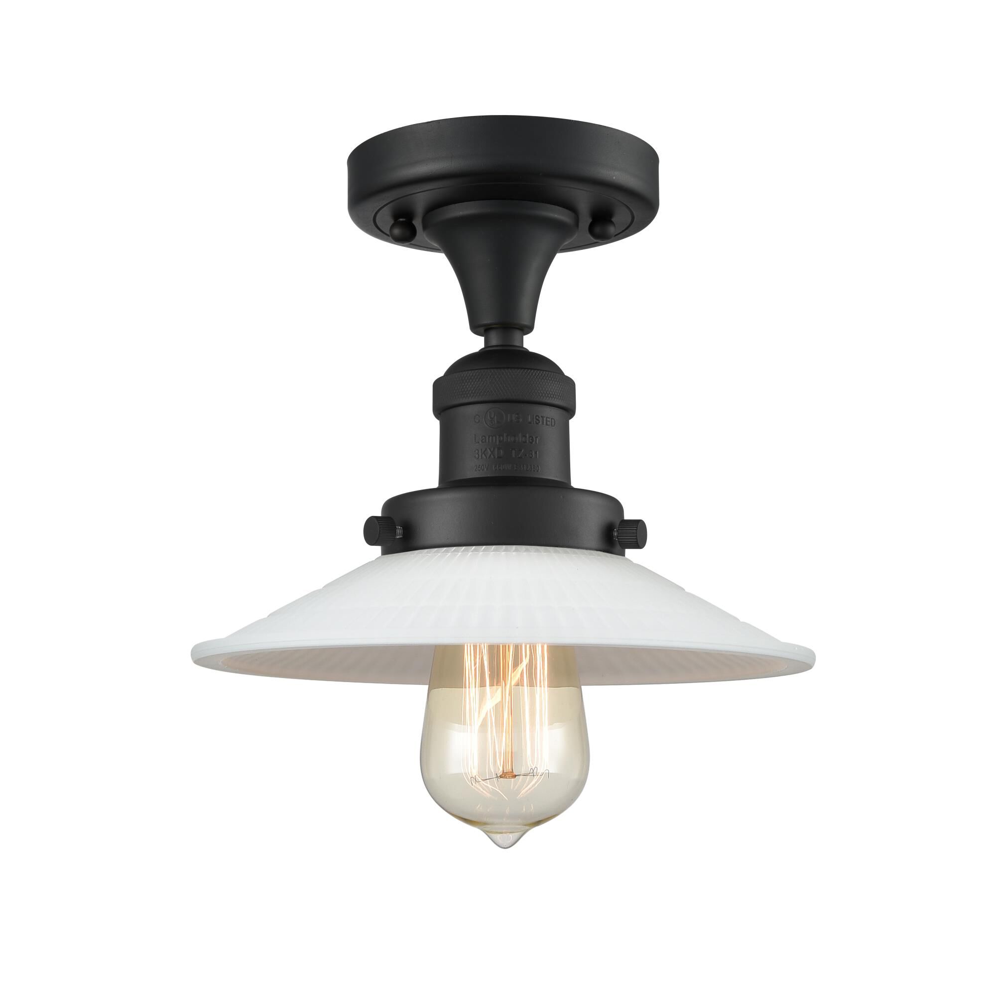 Bruno Marashlian Halophane 8 Inch 1 Light LED Semi Flush Mount by Innovations Lighting