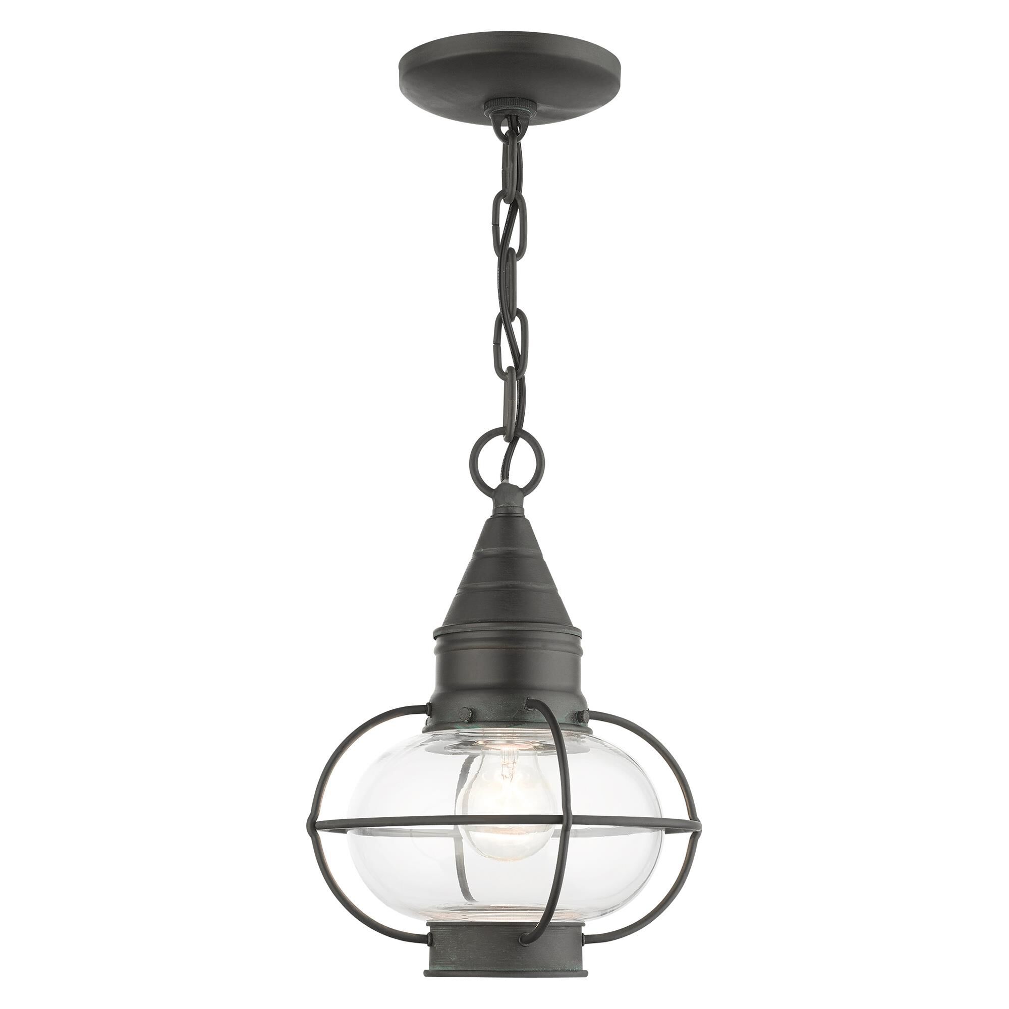 Livex Lighting Newburyport 11 Inch Tall Outdoor Hanging Lantern