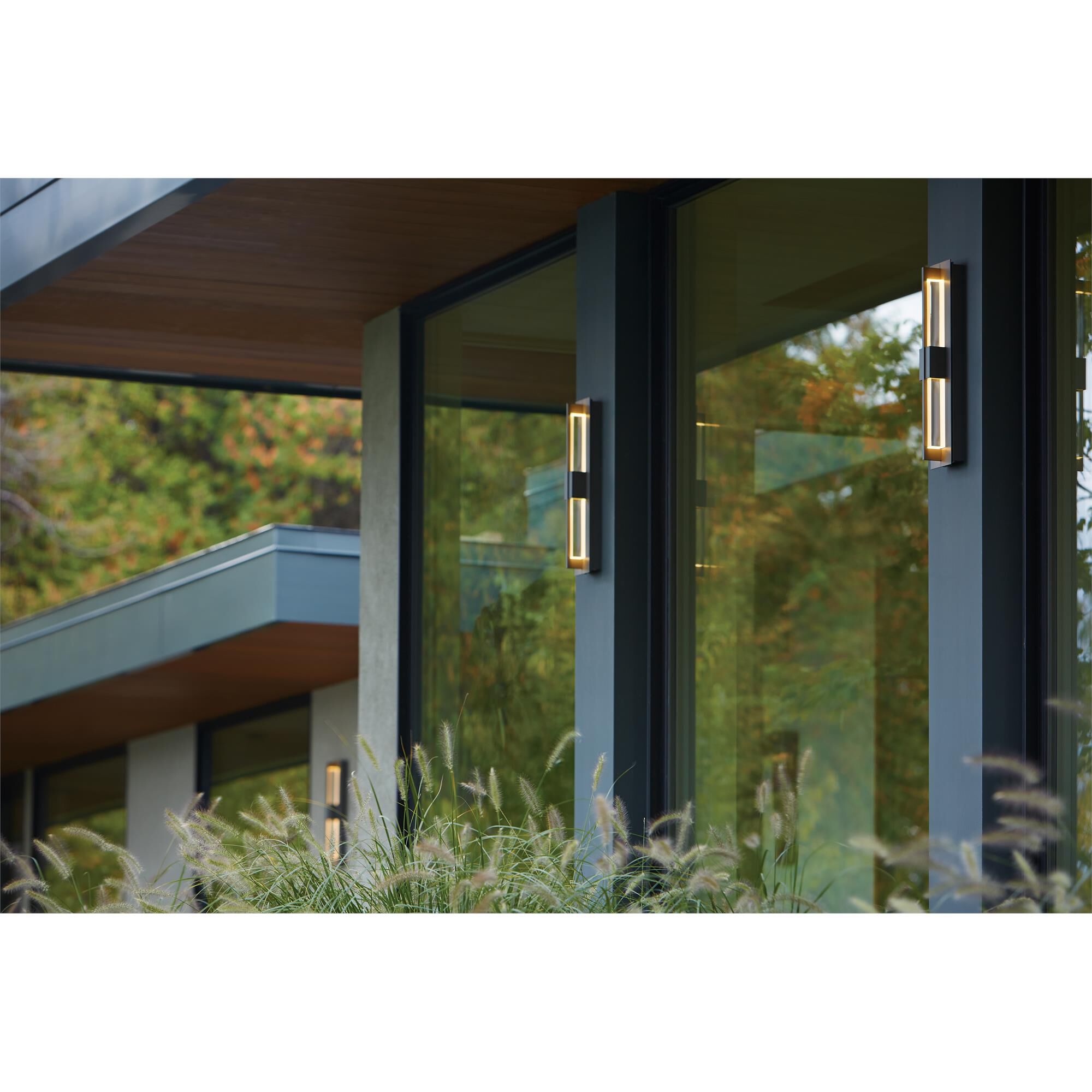Shown in Coastal Burnished Steel finish and Clear  glass