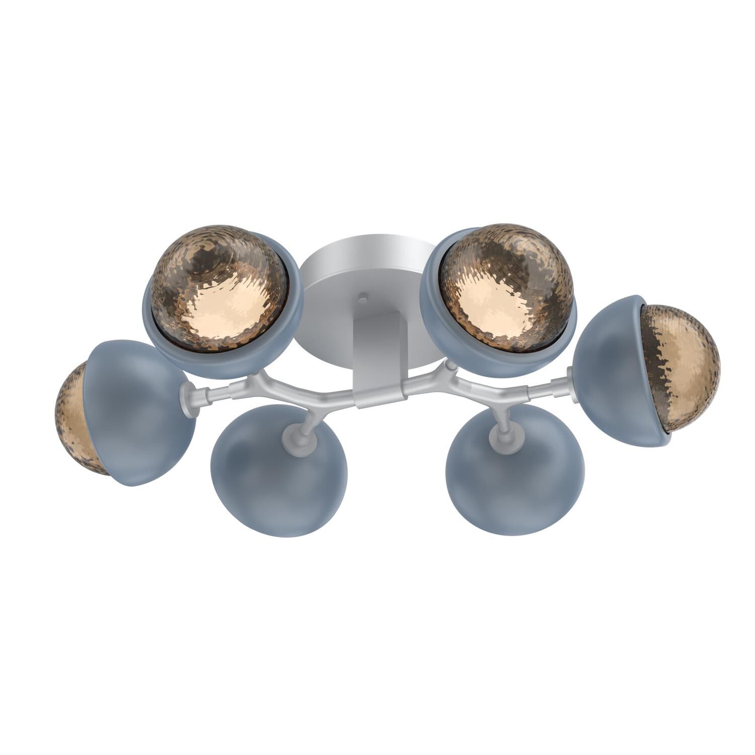 Shown in Classic Silver finish and Bronze glass and Poppy Blue accent