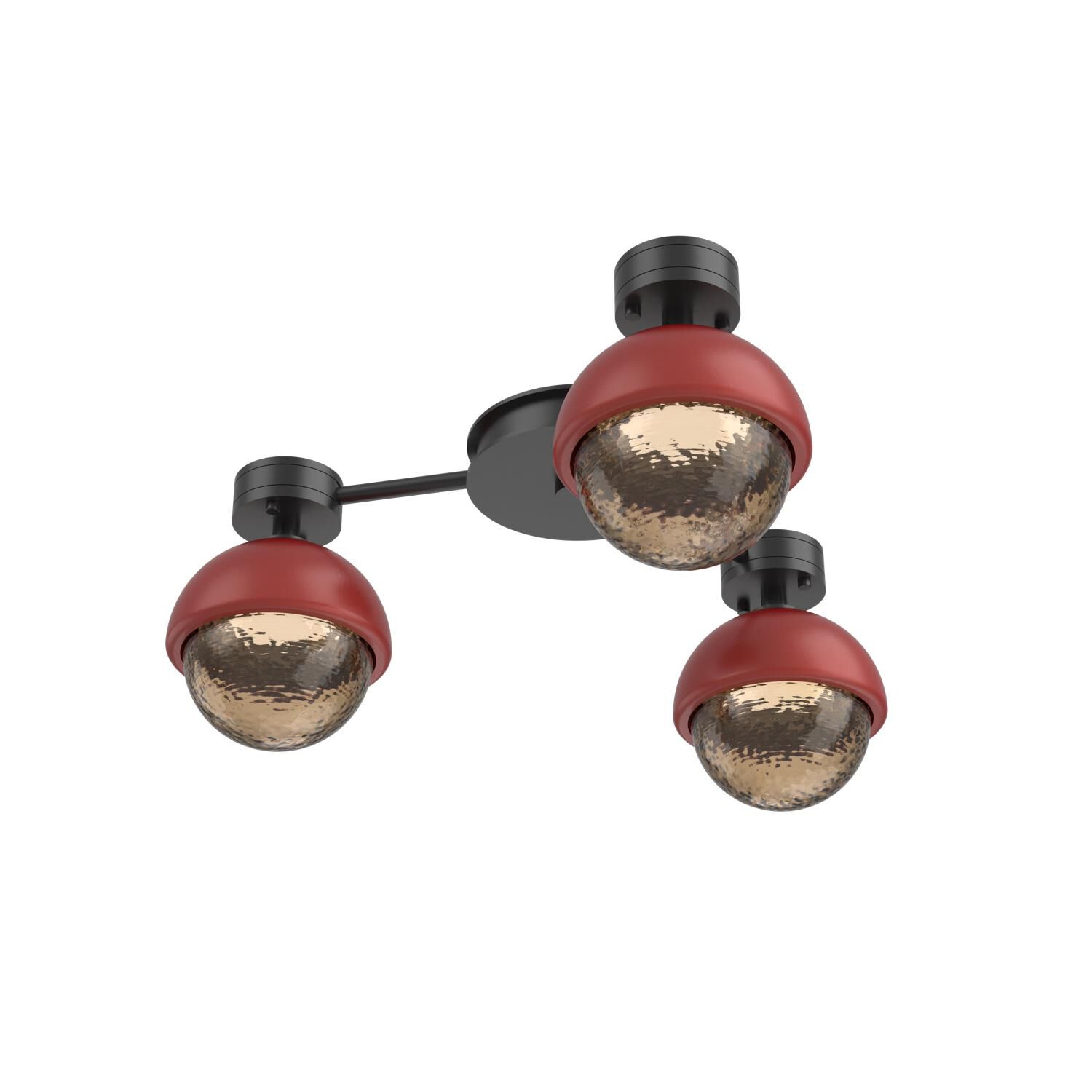 Shown in Matte Black finish and Bronze glass and Cinnamon Red accent