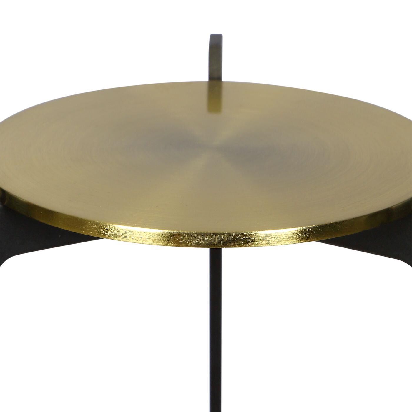 Shown in Black, Brass finish