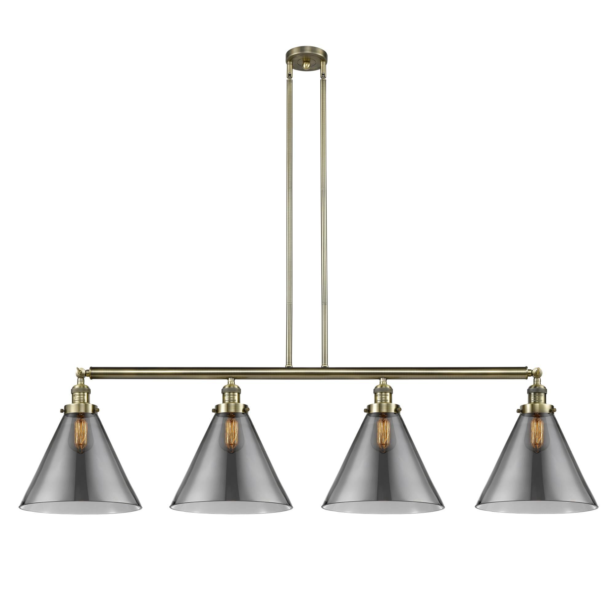 Bruno Marashlian X-Large Cone 56 Inch 4 Light Linear Suspension Light by Innovations Lighting