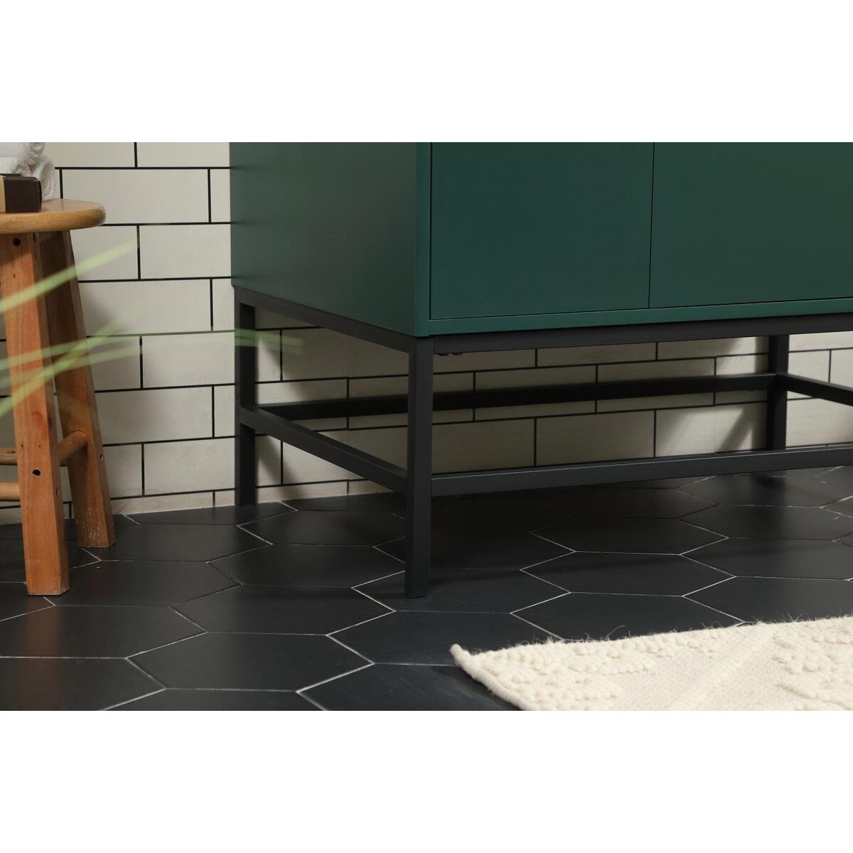 Shown in Green finish and With Backsplash accent