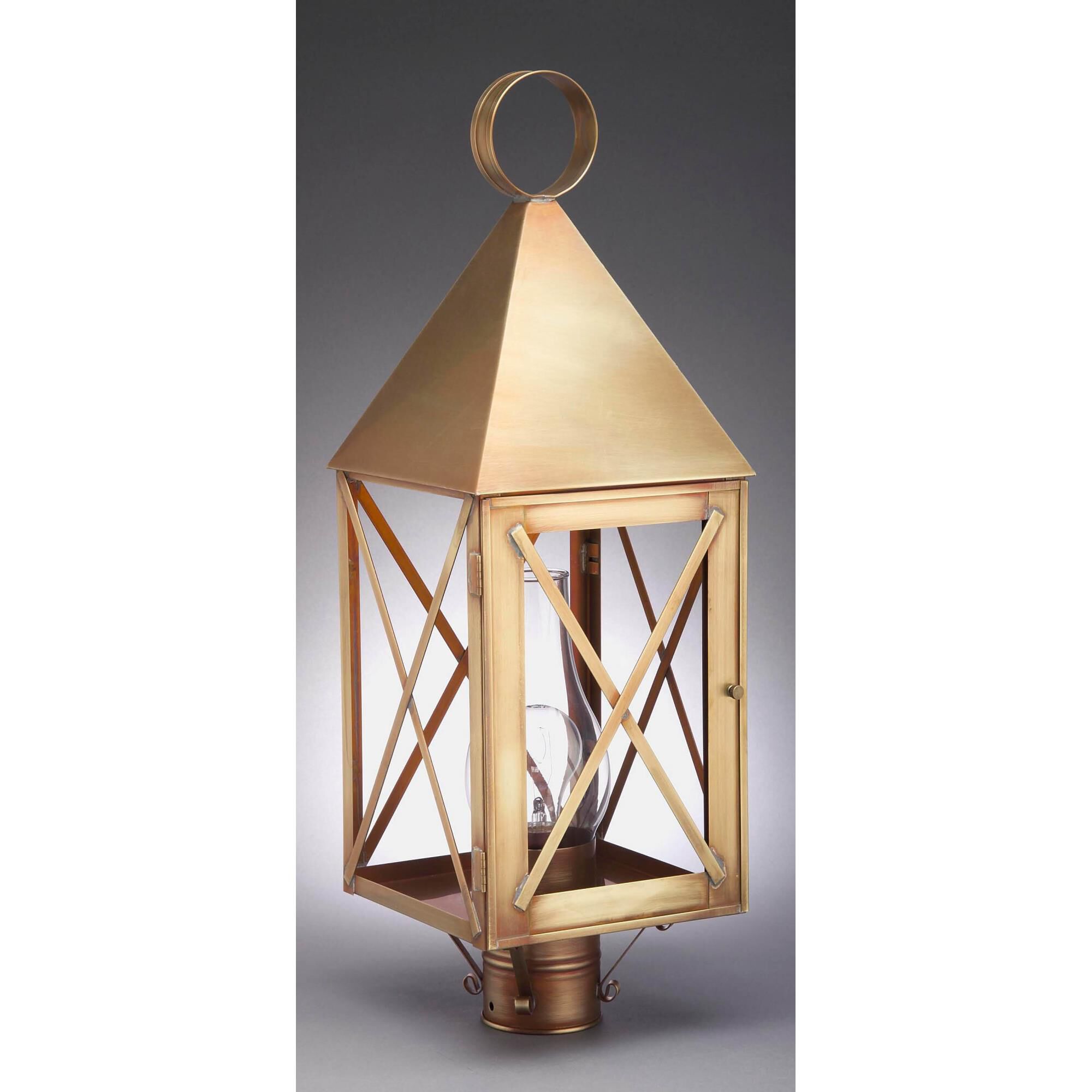 York 25 Inch Tall 3 Light Outdoor Post Lamp by Northeast Lantern