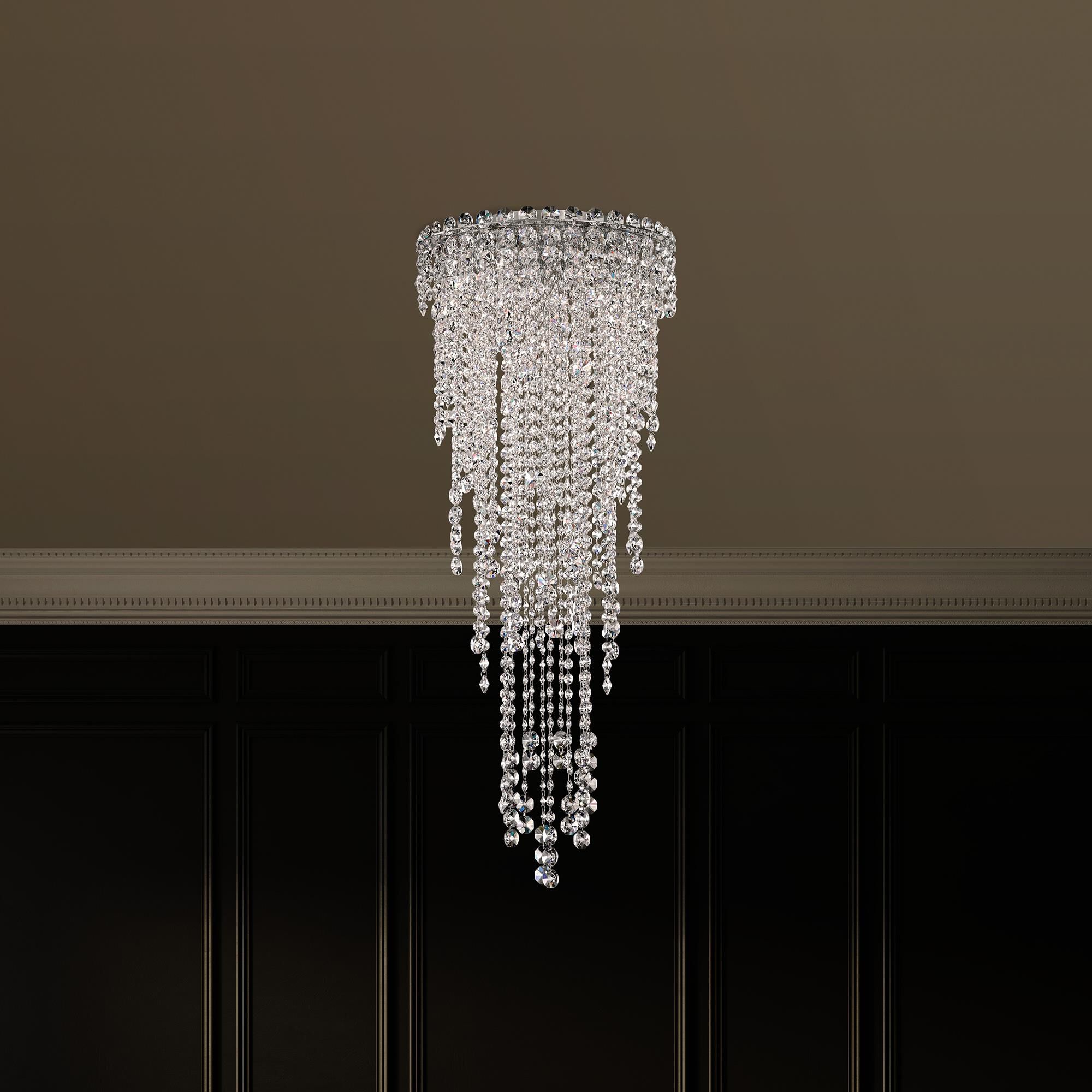 Shown in Polished Stainless Steel finish and Clear Optic crystal