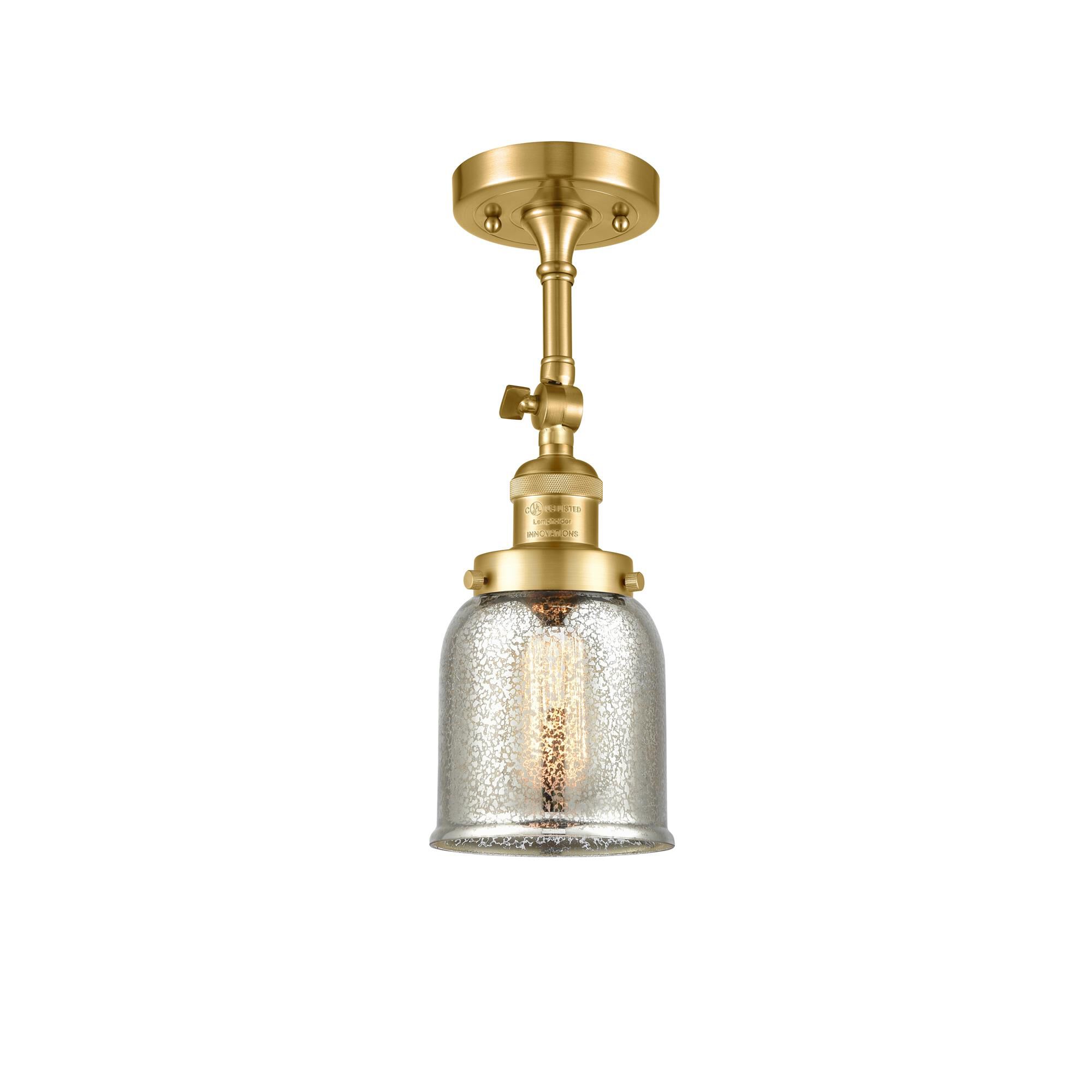 Shown in Satin Gold finish and Silver Plated Mercury glass and None accent