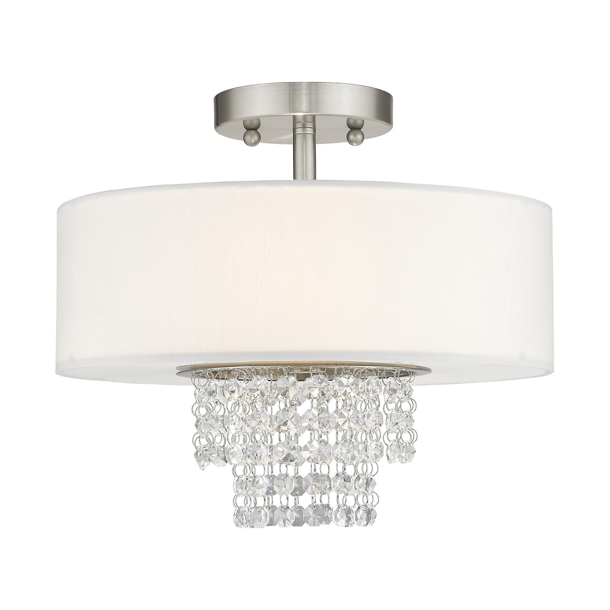 Carlisle 13 Inch 2 Light Semi Flush Mount by Livex Lighting