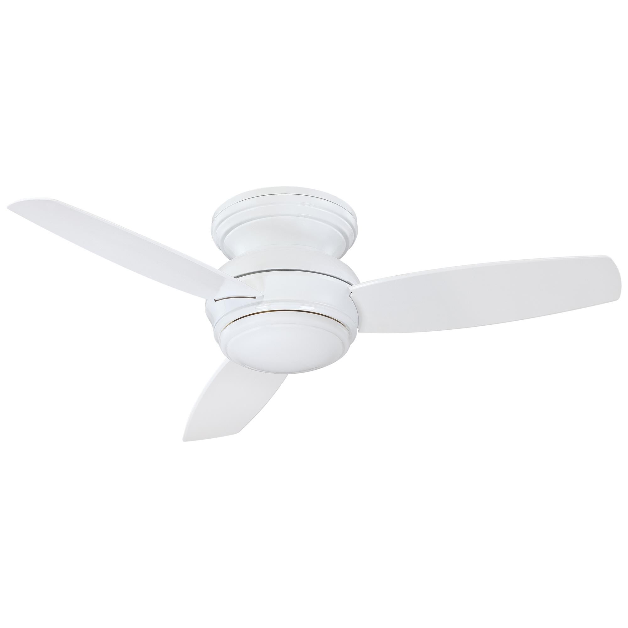Traditional Concept 44 Inch Flush Mount Fan with Light Kit,