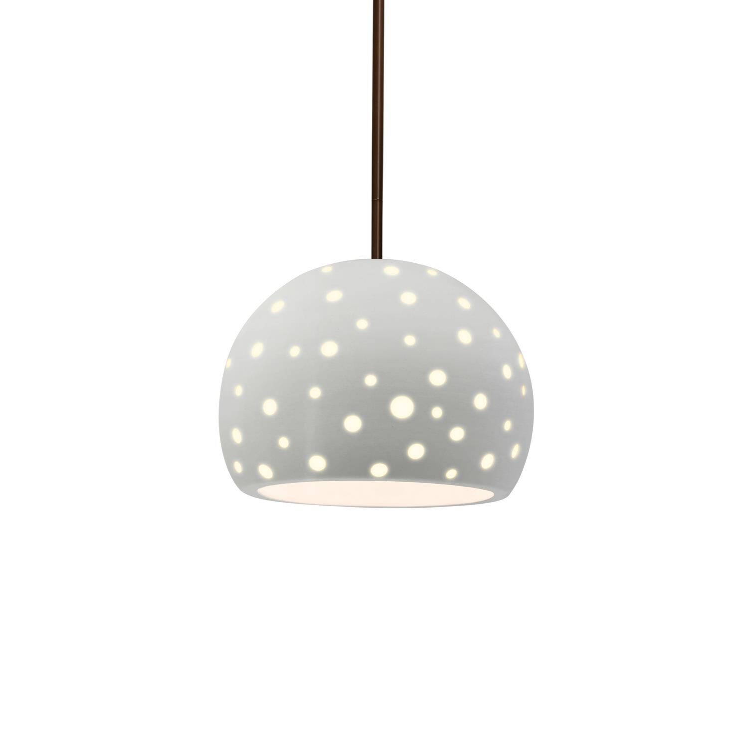 Perforated Globe 7 Inch Mini Pendant by Justice Design Group