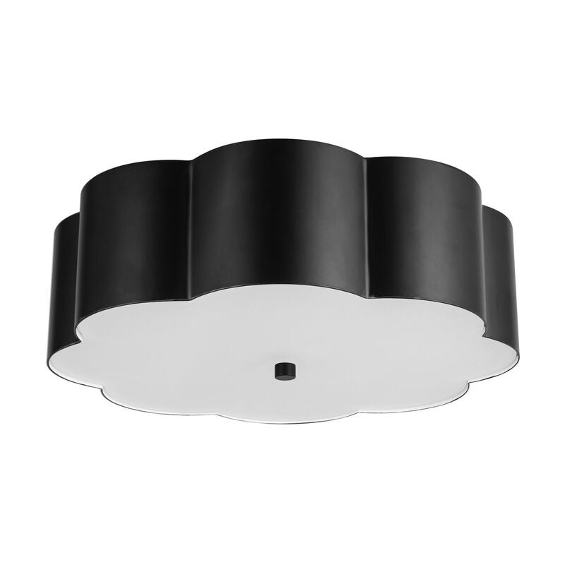 Hae Jung Roe Blossom 14 Inch 3 Light Flush Mount by Alora Mood