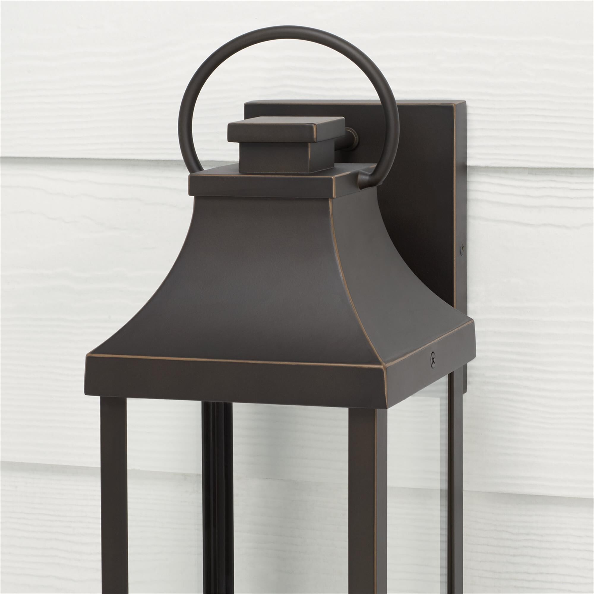 Shown in Oiled Bronze finish and Clear glass