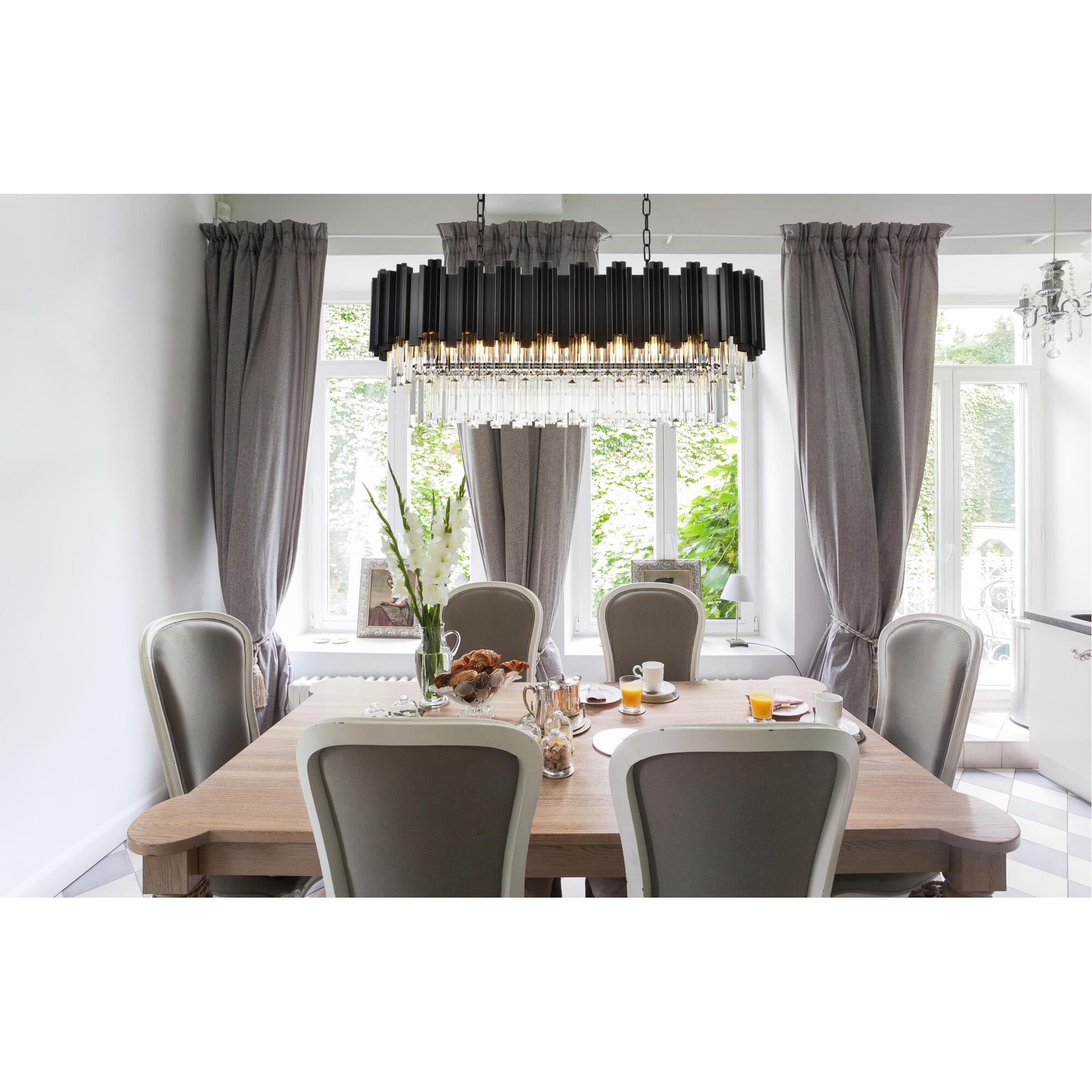 Willow 36 Inch Linear Suspension Light by Elegant Lighting