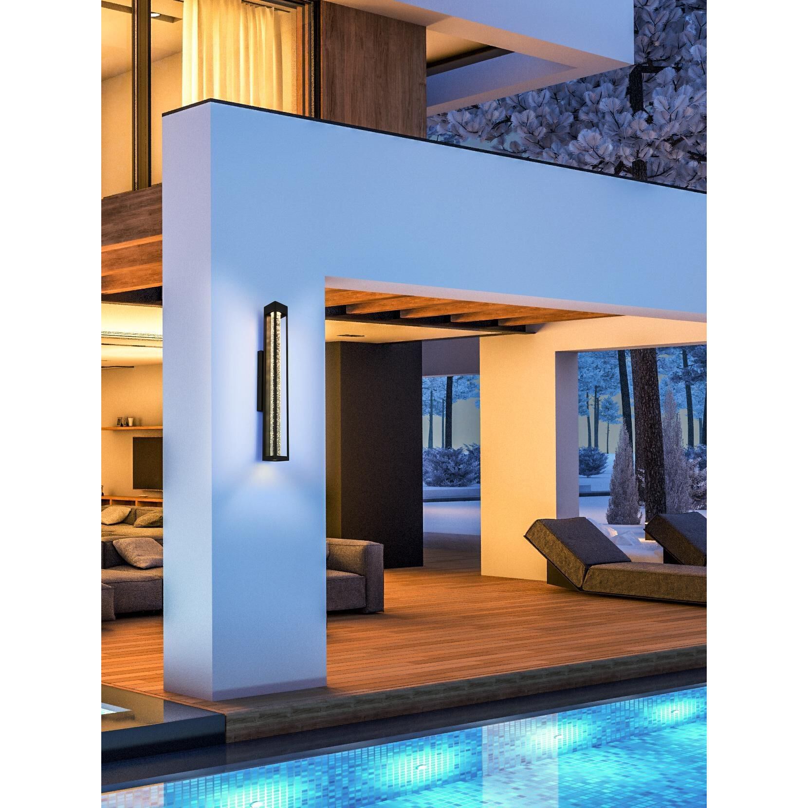 Amaris 32 inch Outdoor Wall Light by Elegant Lighting