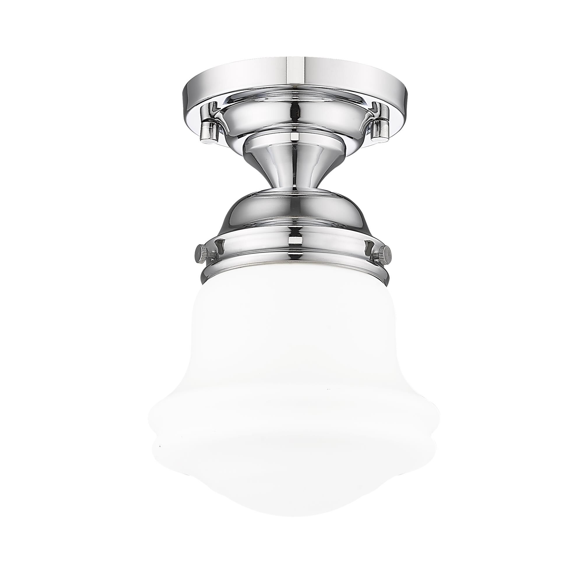 Shown in Chrome  finish and Matte Opal glass