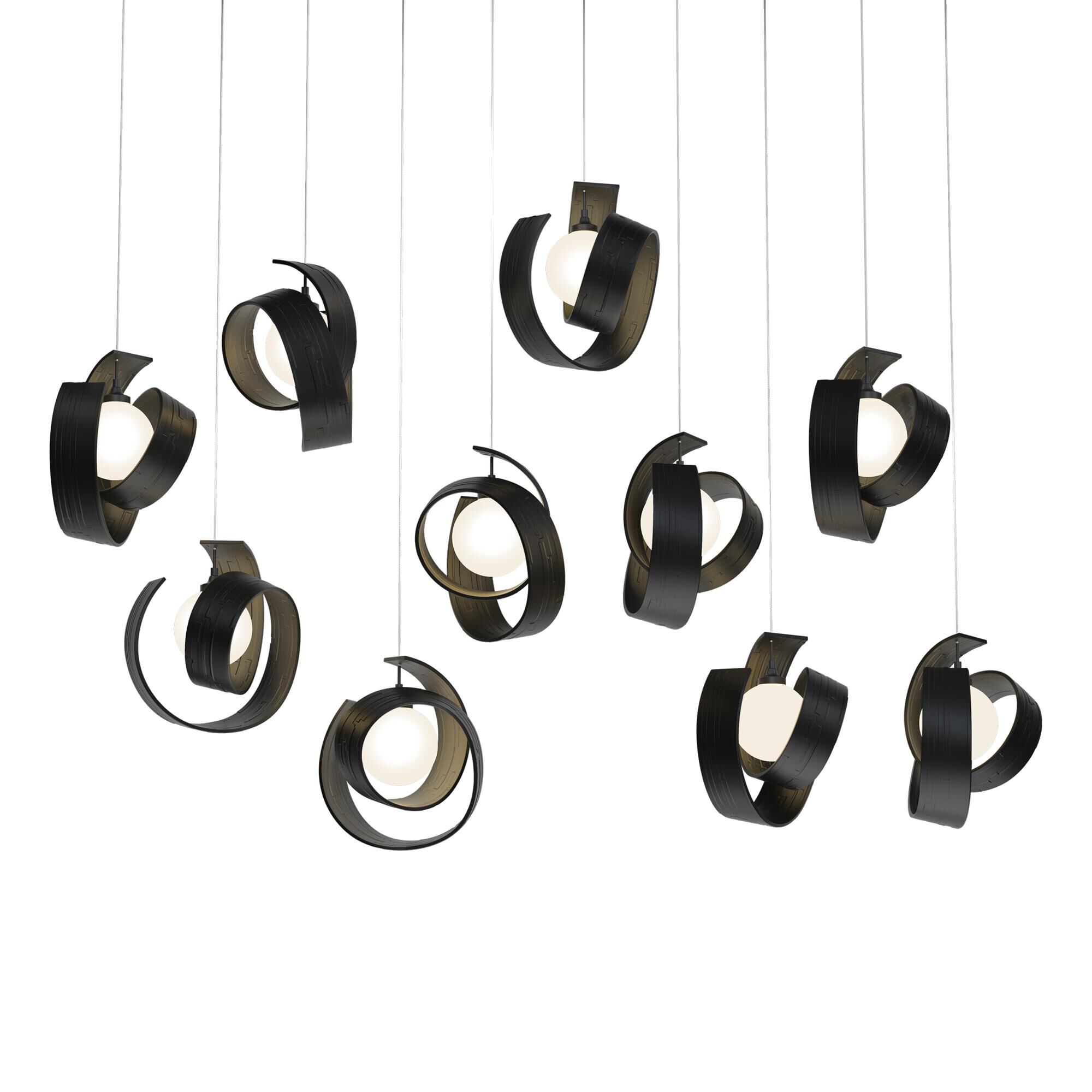 Shown in Black finish and Opal glass