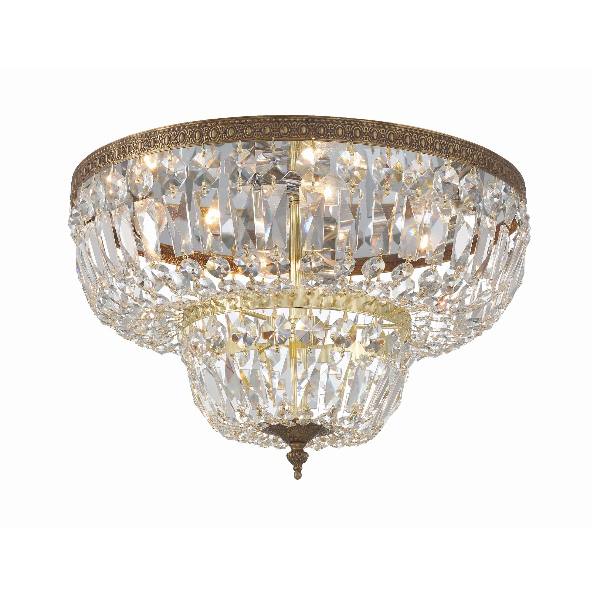 Ceiling Mount 18 Inch 4 Light Semi Flush Mount by Crystorama