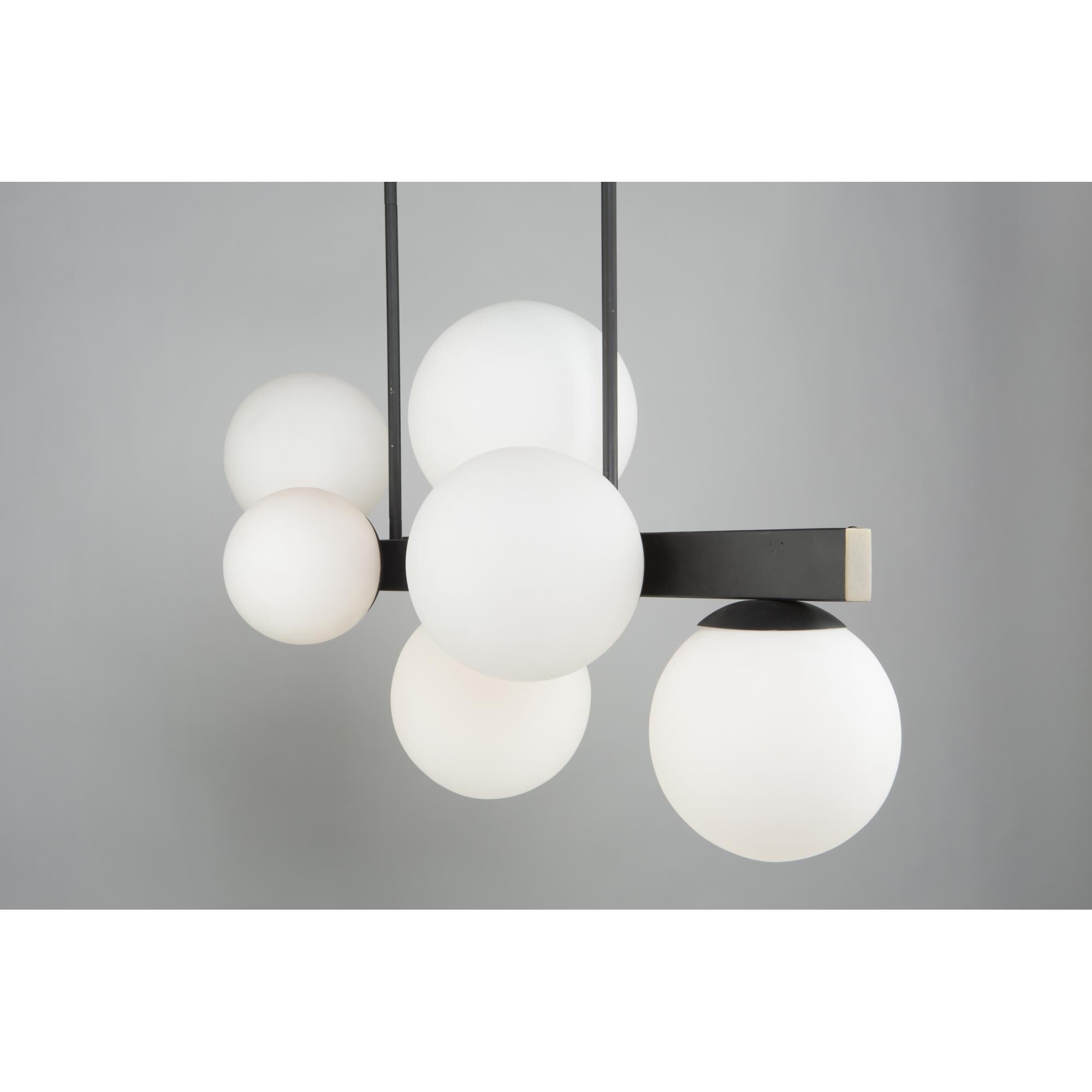 Shown in Matte Black finish and Opal White glass