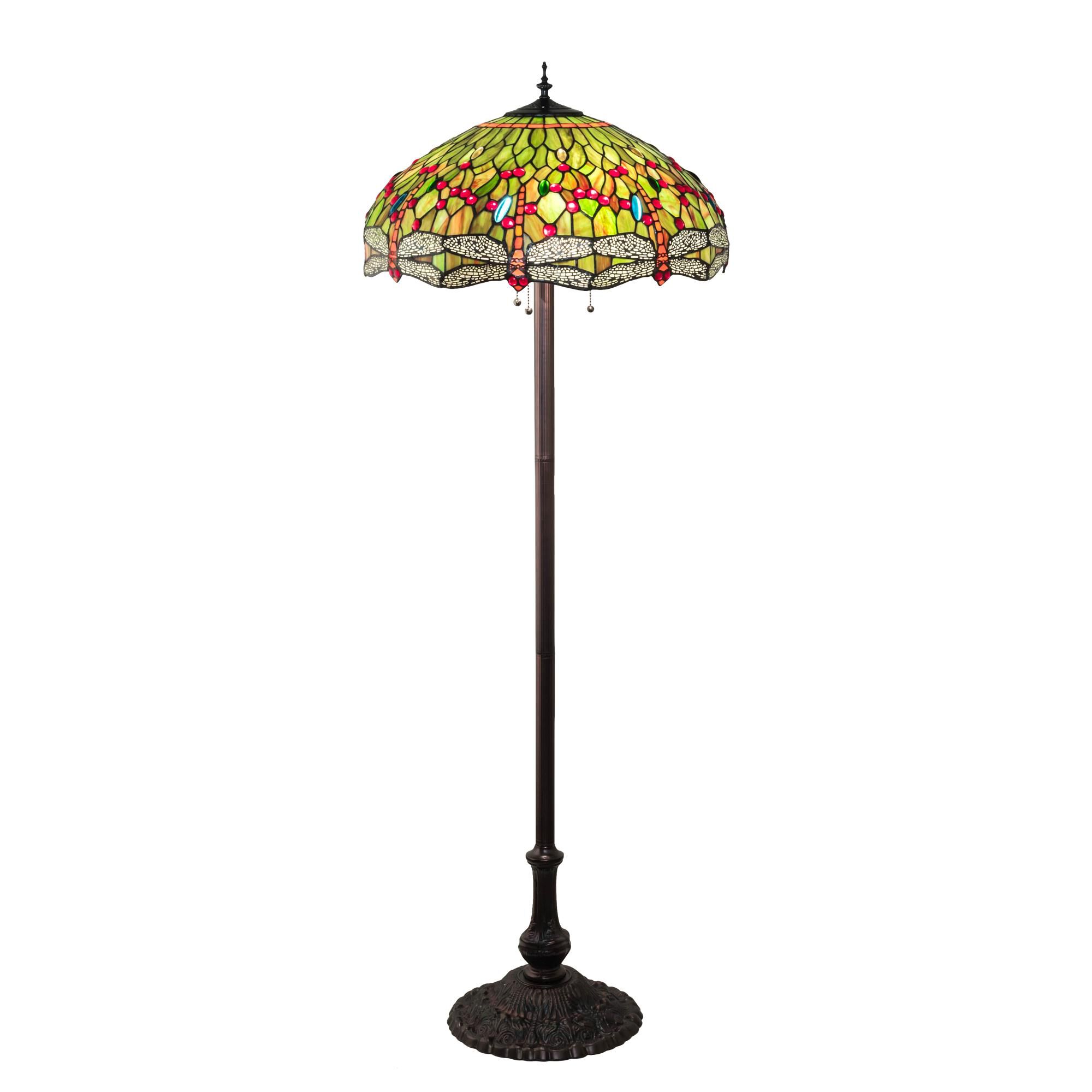 Tiffany Hanginghead Dragonfly 62 Inch Floor Lamp by Meyda Lighting