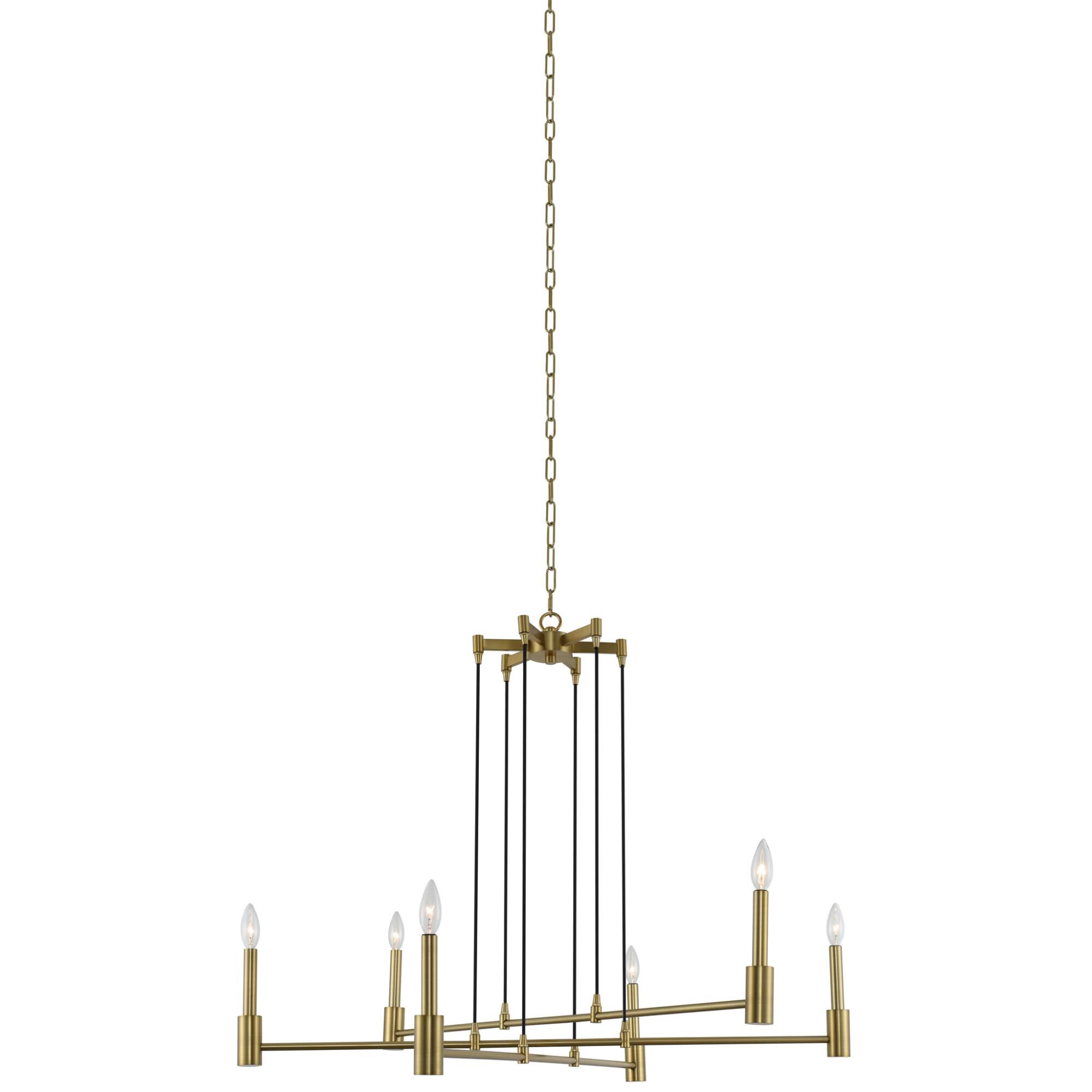Kingston 40 Inch 6 Light Chandelier by Kalco Lighting