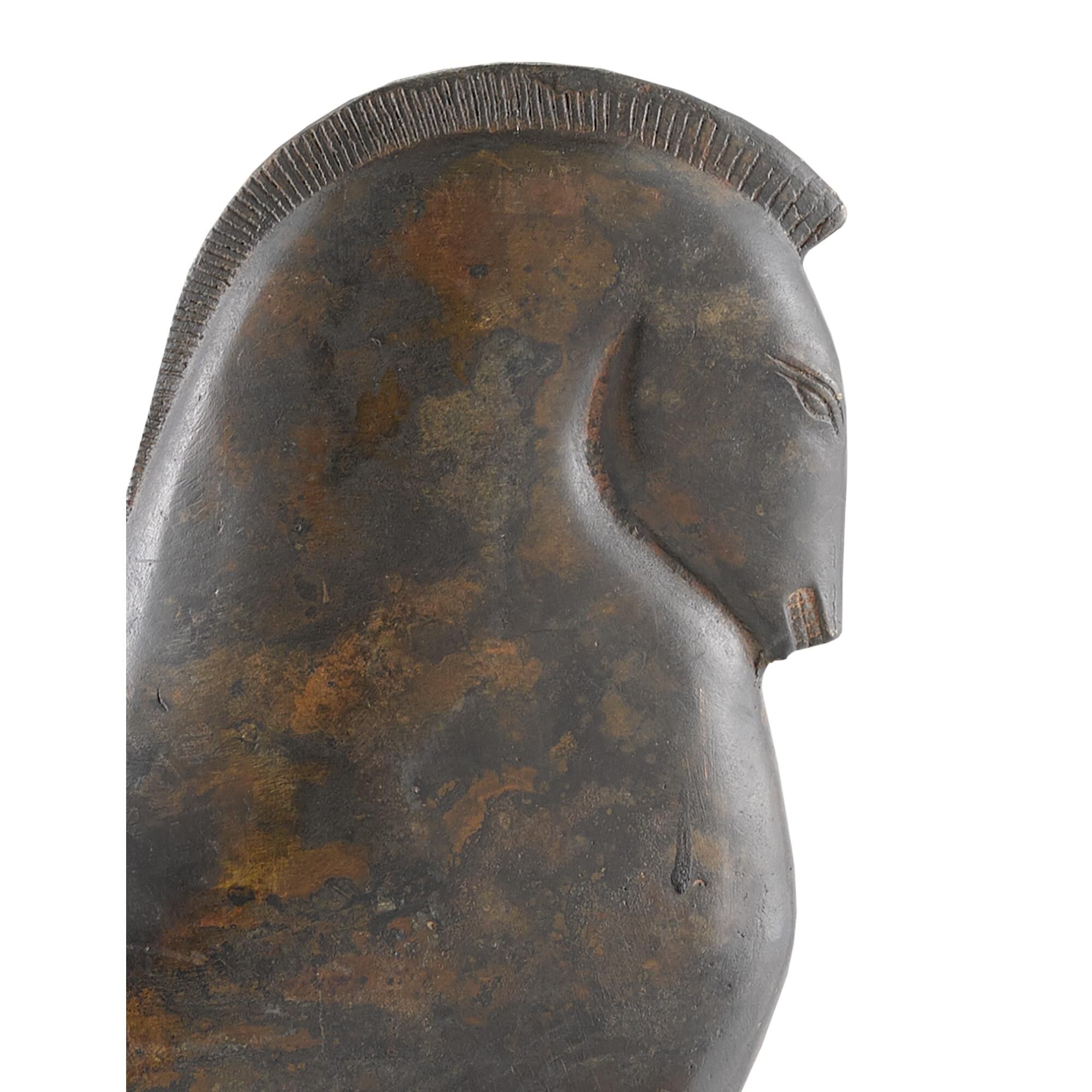 Assyrian Bronze Horse Figurine by Currey and Company