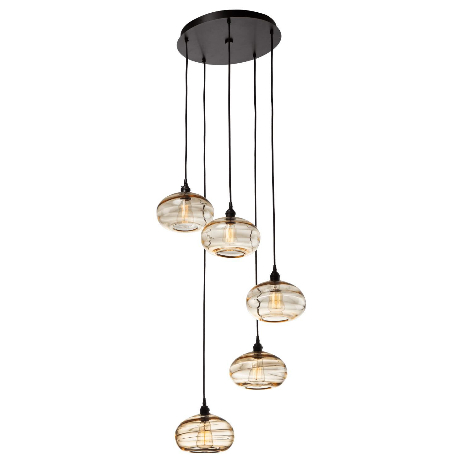 Coppa 22 Inch 5 Light Multi Light Pendant by Hammerton Studio
