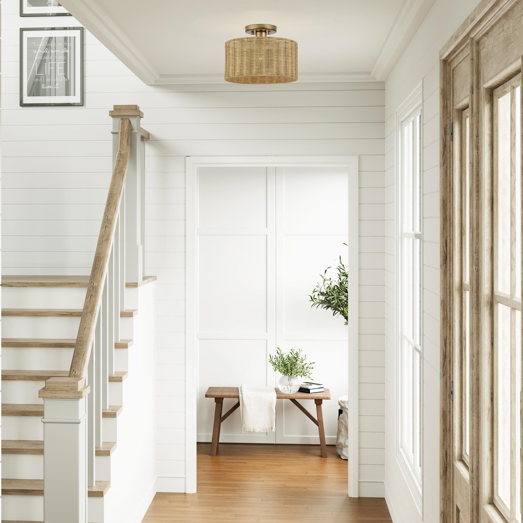 Weavington 12 Inch Semi Flush Mount by Livex Lighting