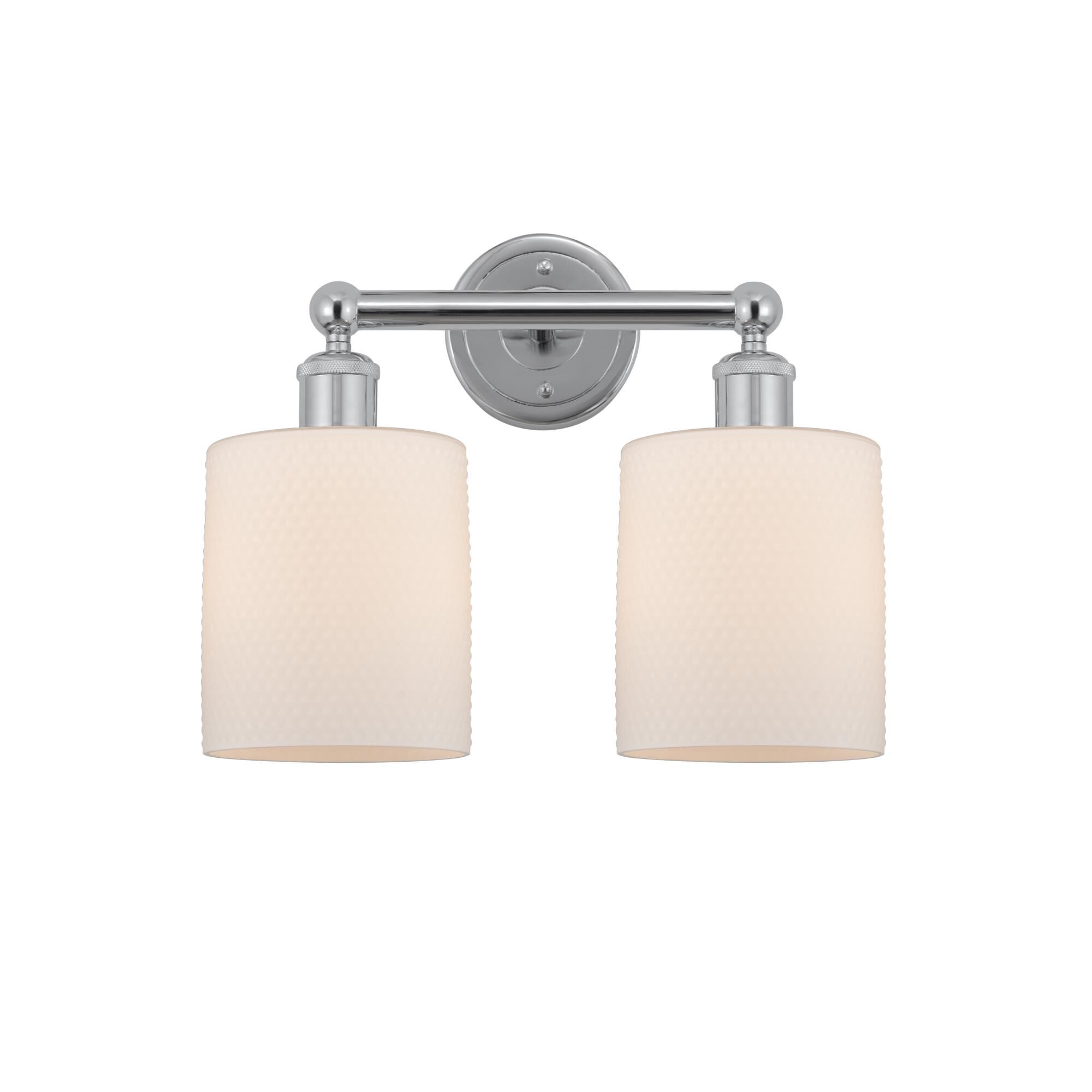 Shown in Polished Chrome, Matte White finish and Matte White glass and Matte White Glass shade