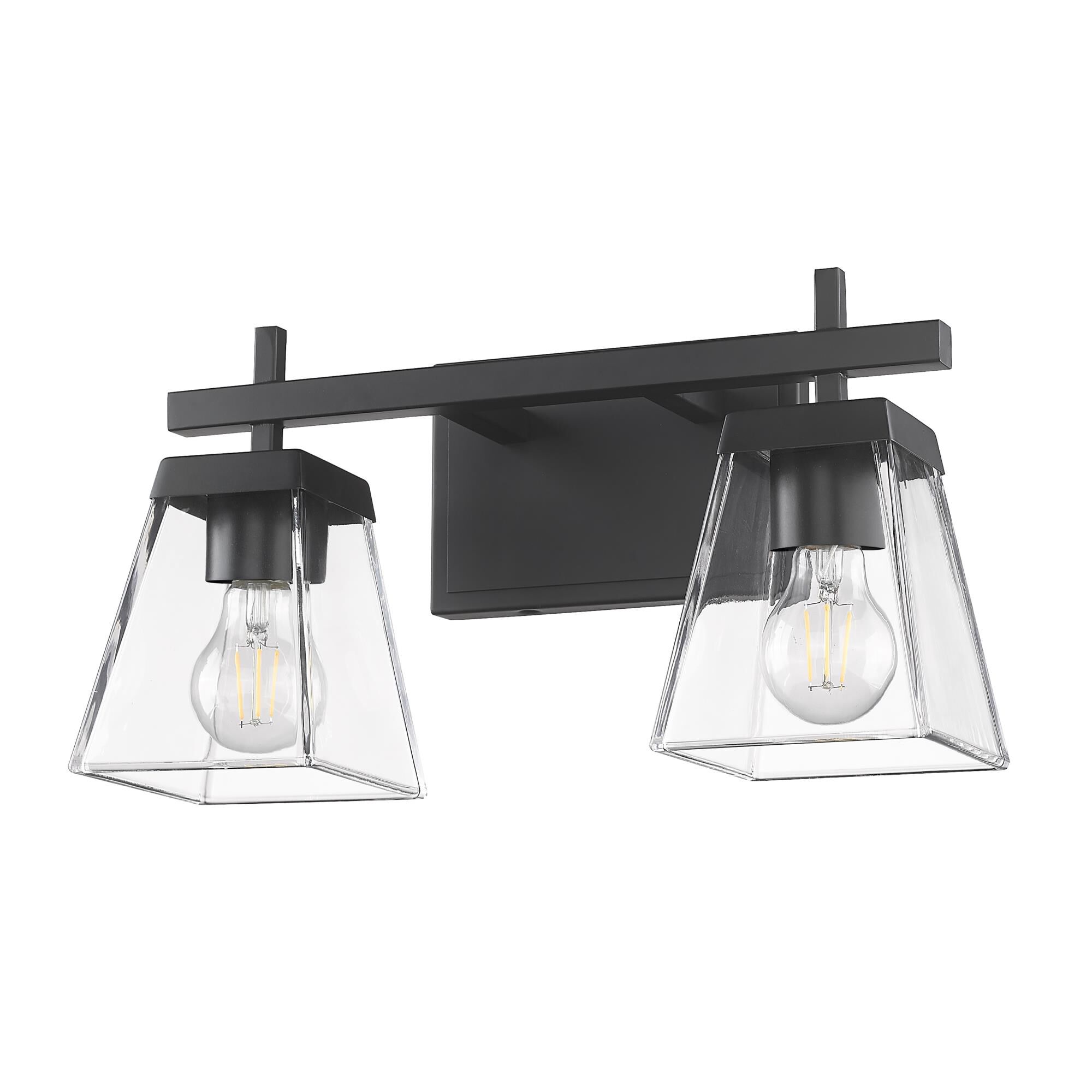 Shown in Matte Black finish and Clear glass