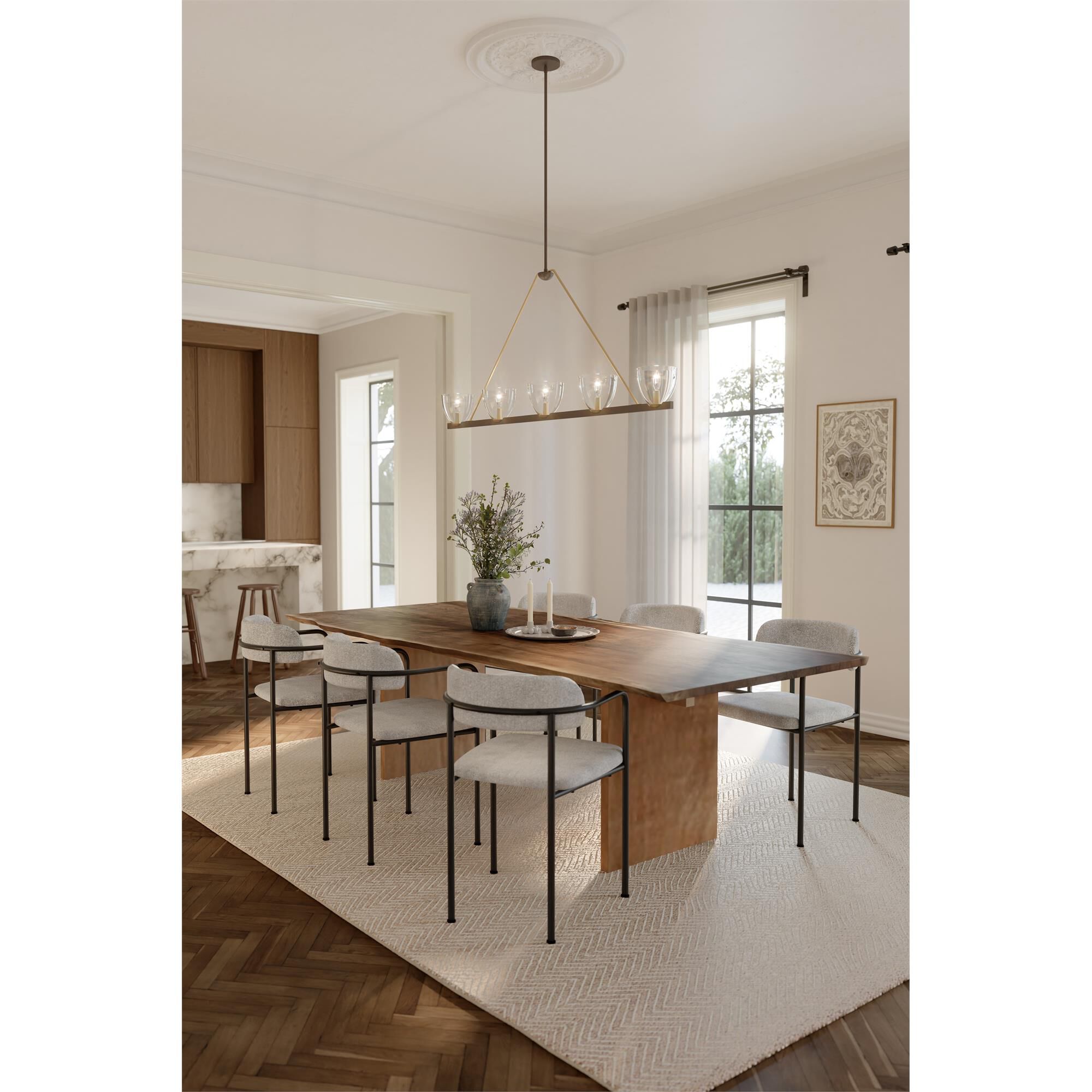 Shown in Dark Bronze finish and Clear glass